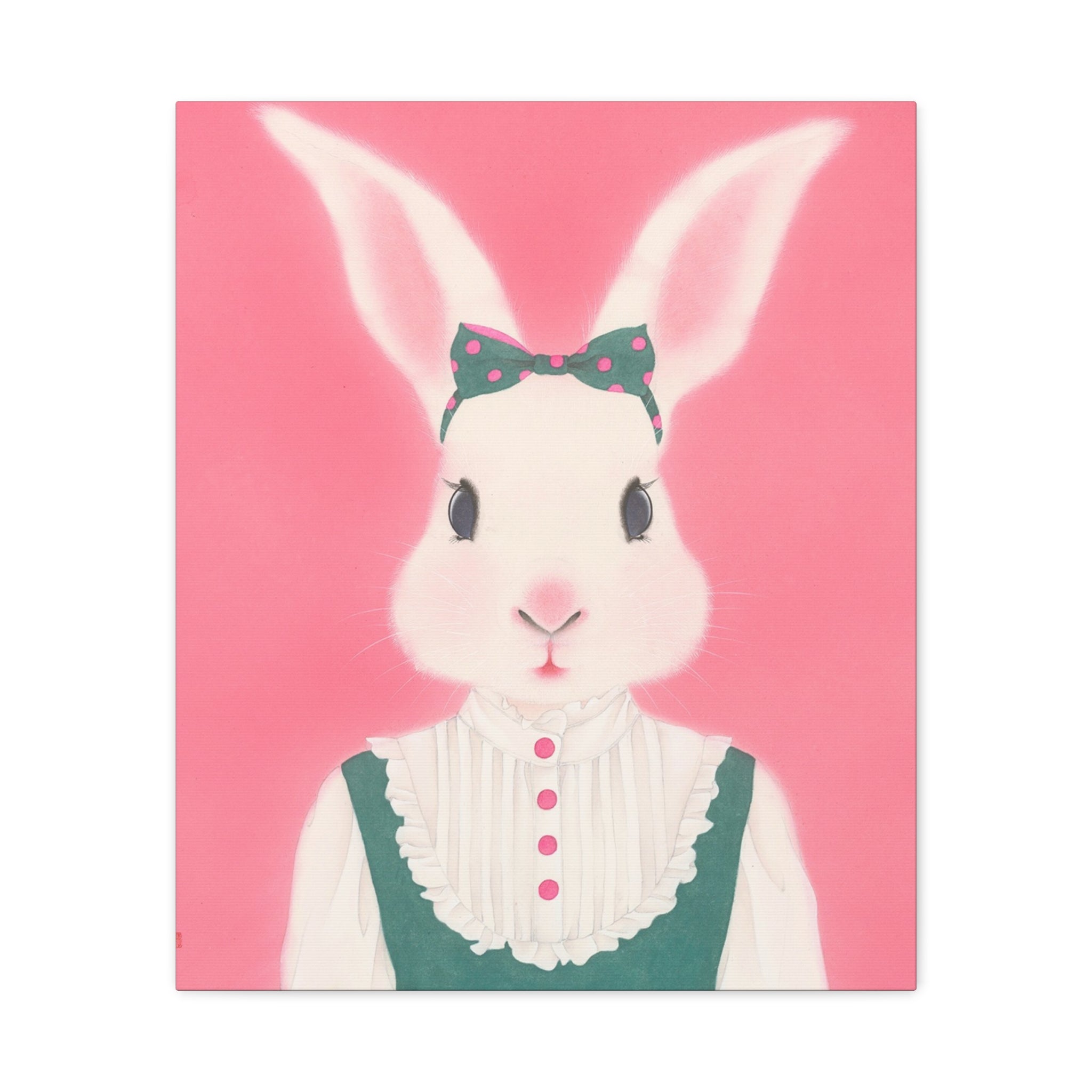 Cute Rabbit Chinese  Contemporary watercolor painting - Canvas Print