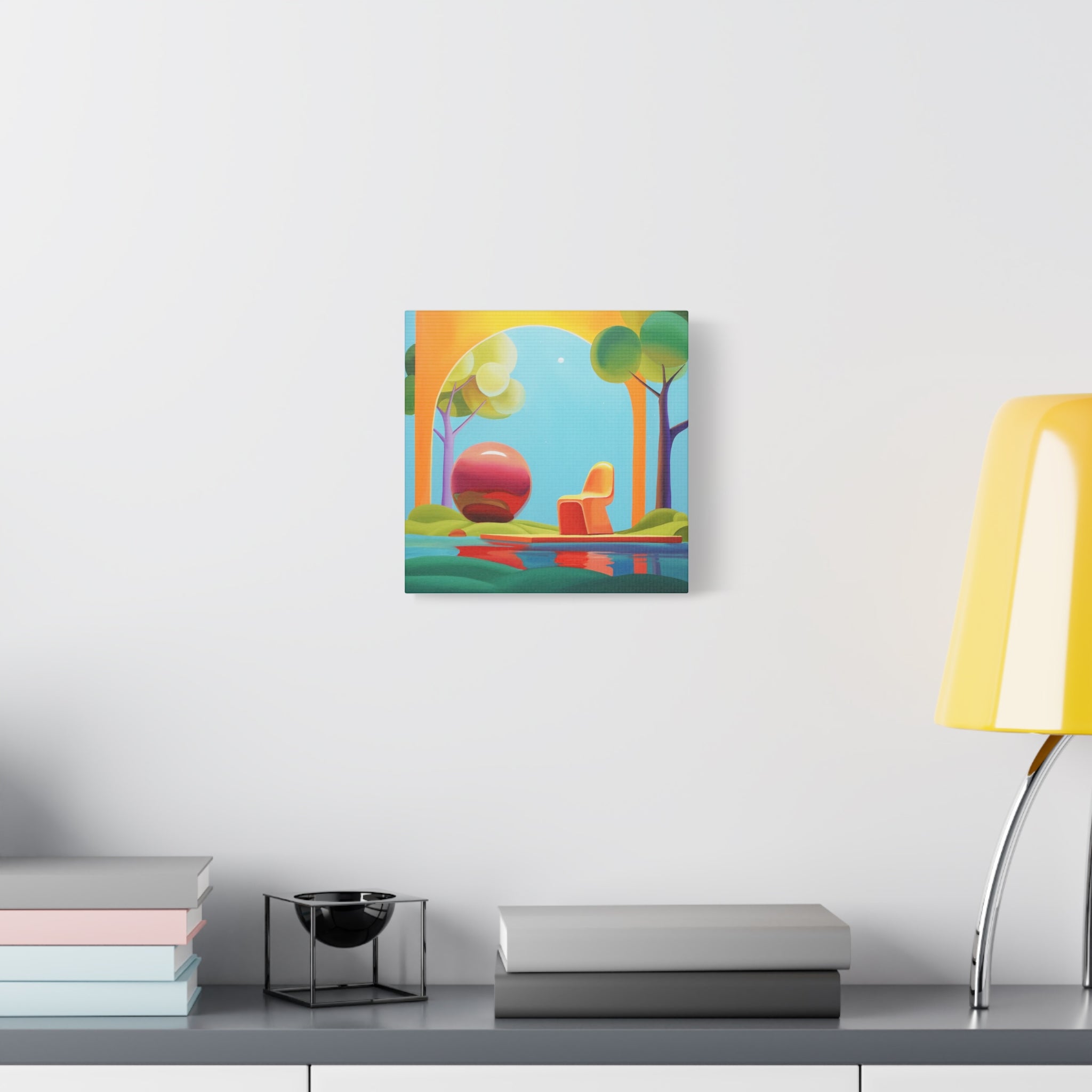 Red Ball -  Contemporary Abstract Canvas Print  Young Asian Artist