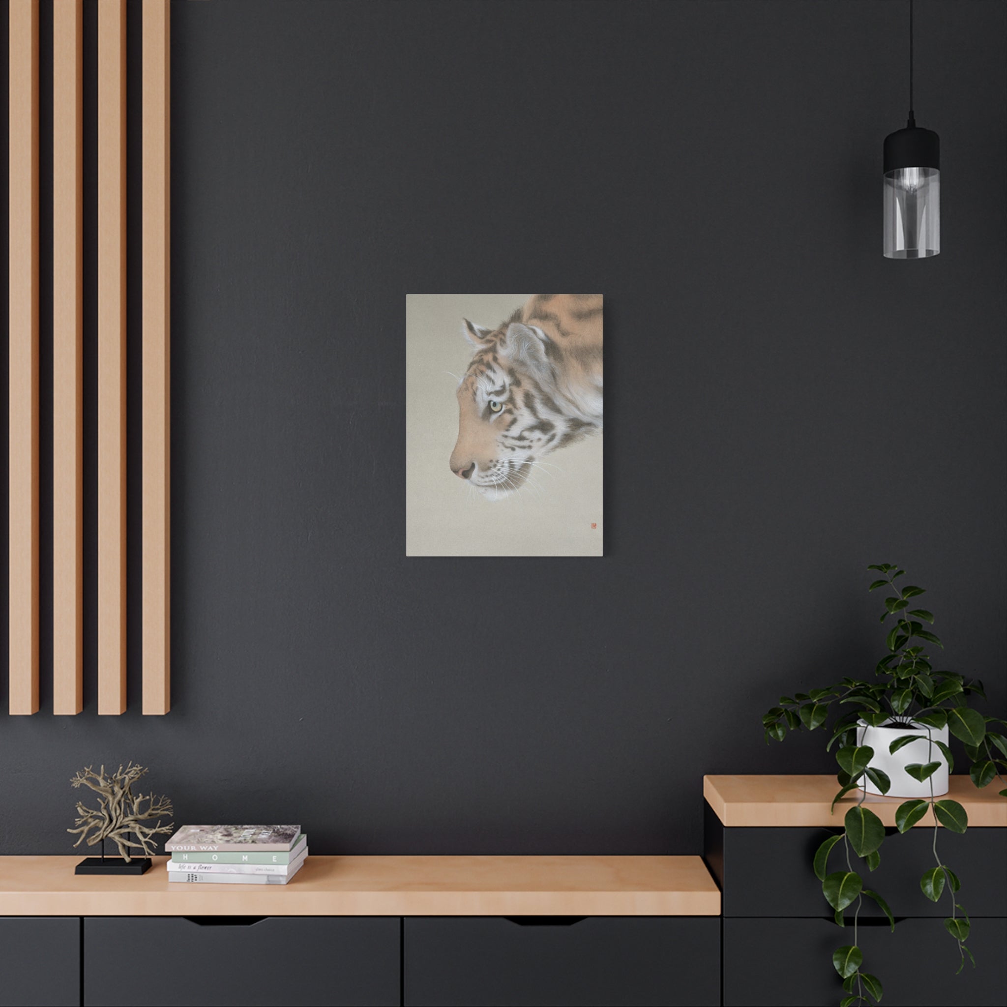 The King-  Chinese  Contemporary watercolor painting - Canvas Print - Gift for year of Horse