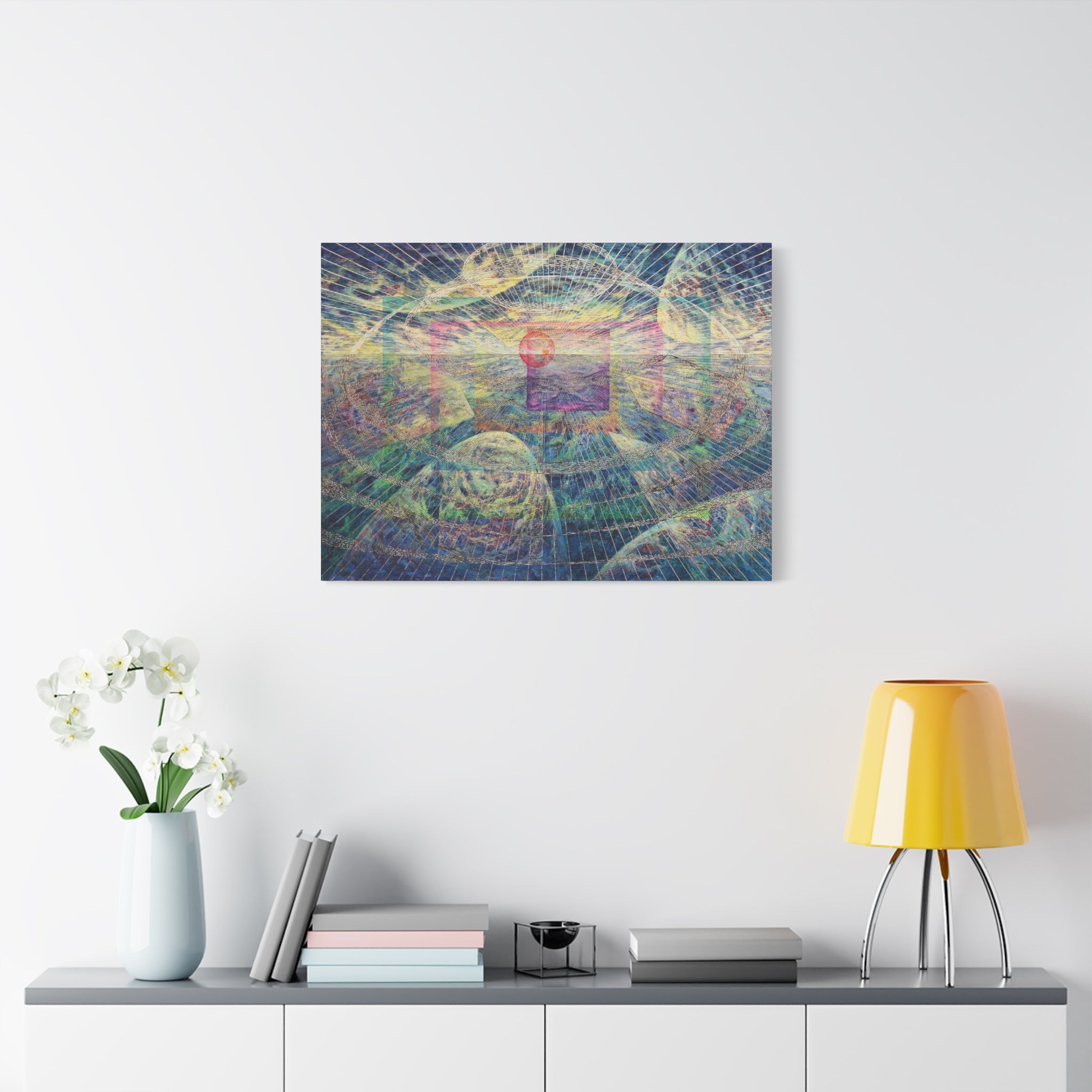 YU - 051619 - Abstract Wall Art by Asian Artist Contemporary Home Decor Print-Neutral Modern Art for Living Room or Bedroom