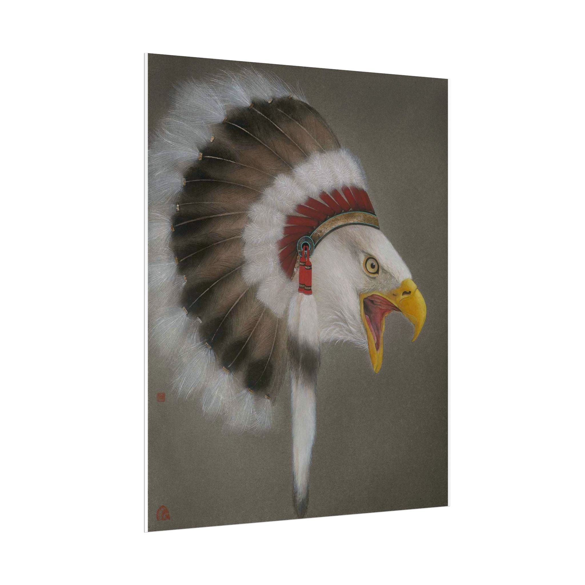 Chief Eagle Art Poster, Cute Animal Decor, Christmas Wall Art, Kids Room Decoration, Gift for Animal Lovers