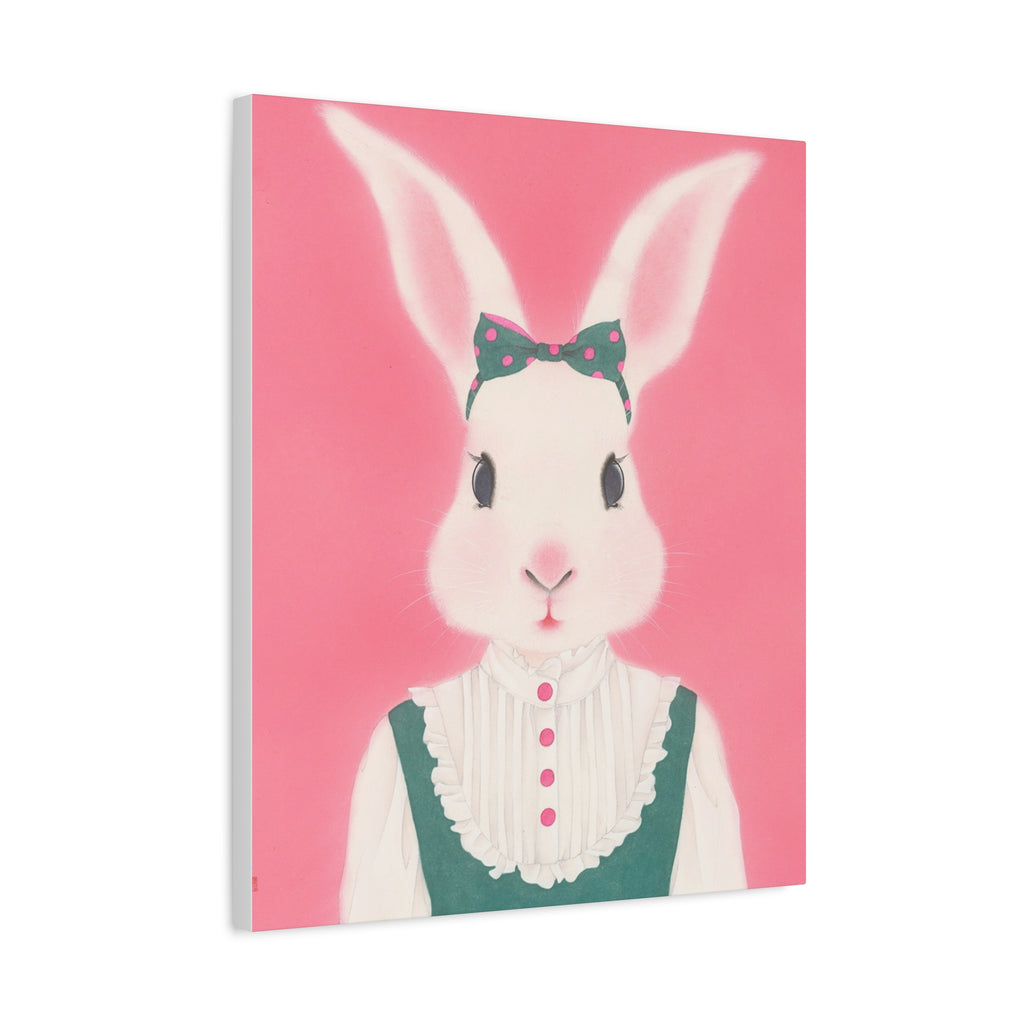 Cute Rabbit Chinese  Contemporary watercolor painting - Canvas Print