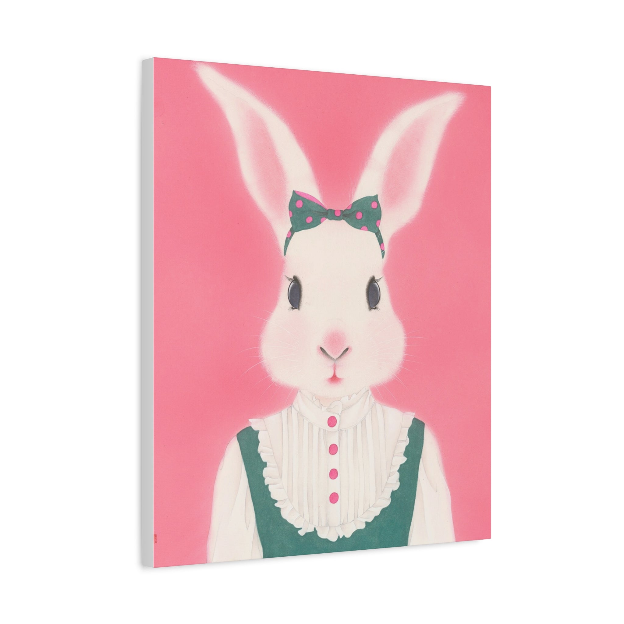Cute Rabbit Chinese  Contemporary watercolor painting - Canvas Print