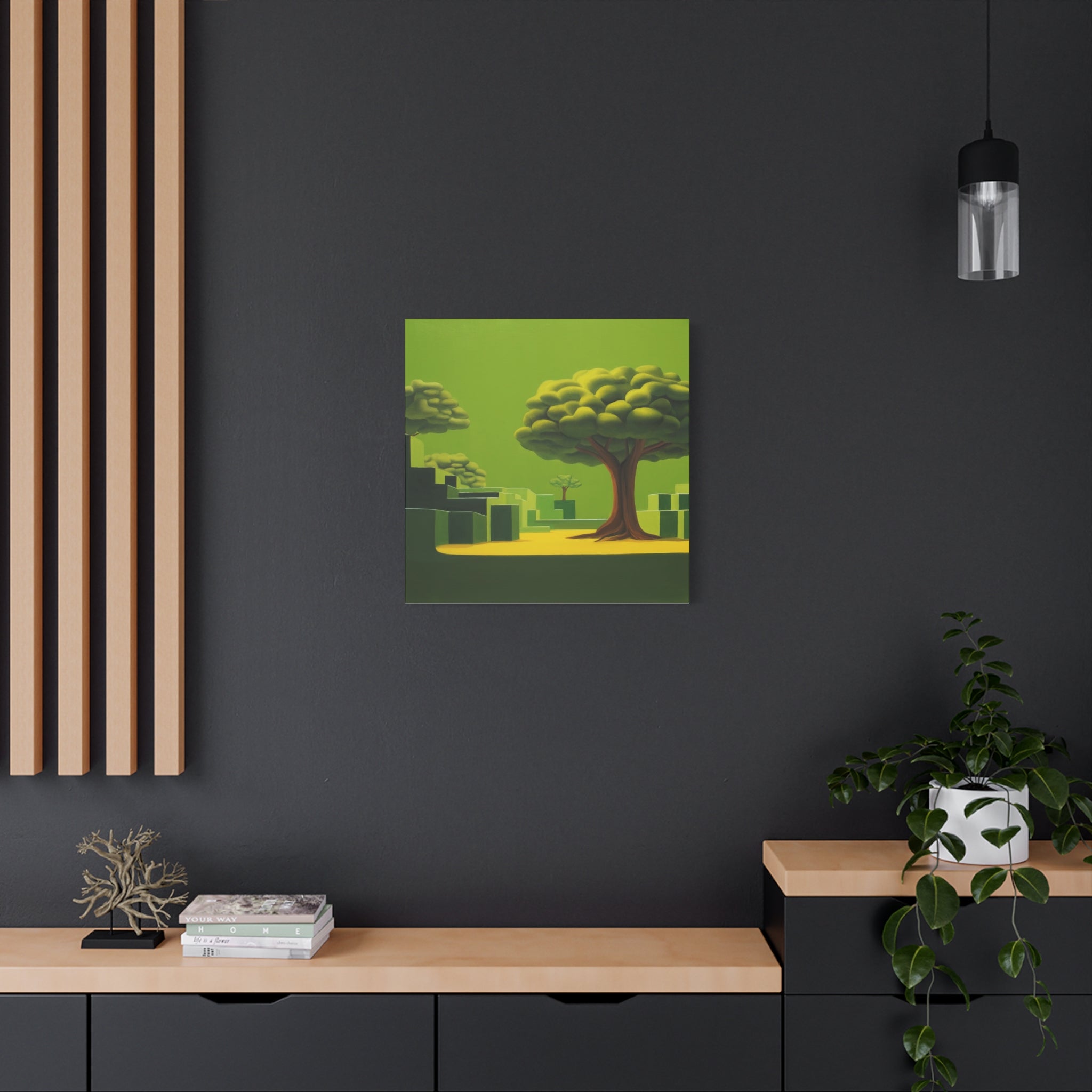 Golden Tree -  Contemporary Abstract Canvas Print  Young Asian Artist