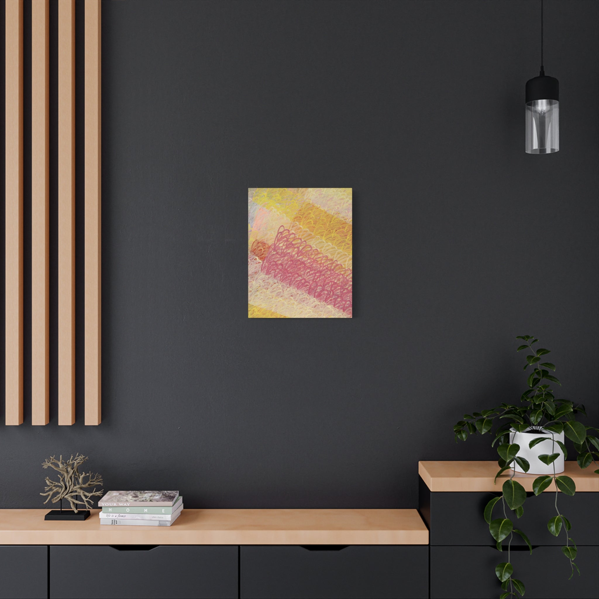 Feathered Dust - 261024 - Abstract Wall Art by Asian Artist Contemporary Home Decor Print-Neutral Modern Art for Living Room or Bedroom