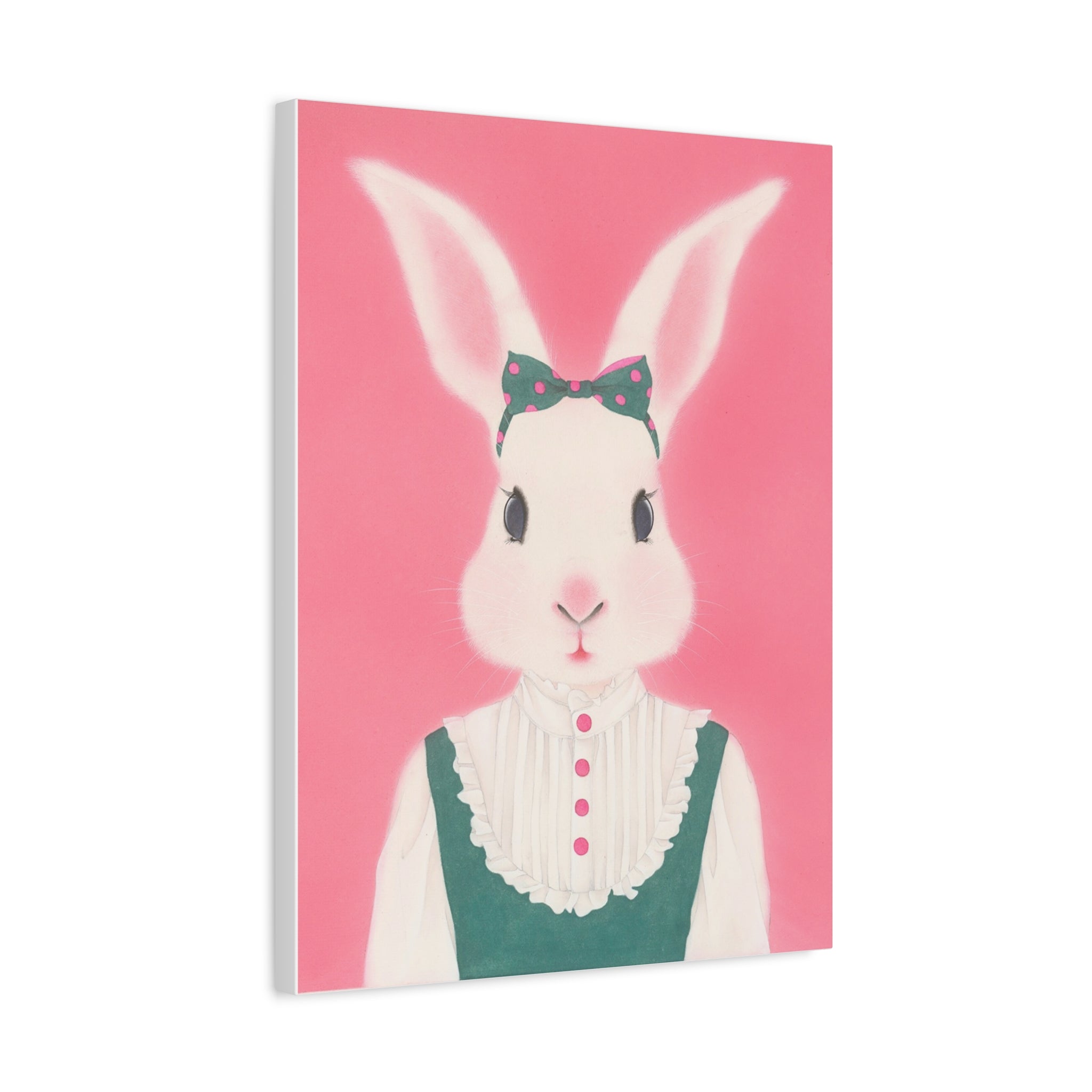 Cute Rabbit Chinese  Contemporary watercolor painting - Canvas Print