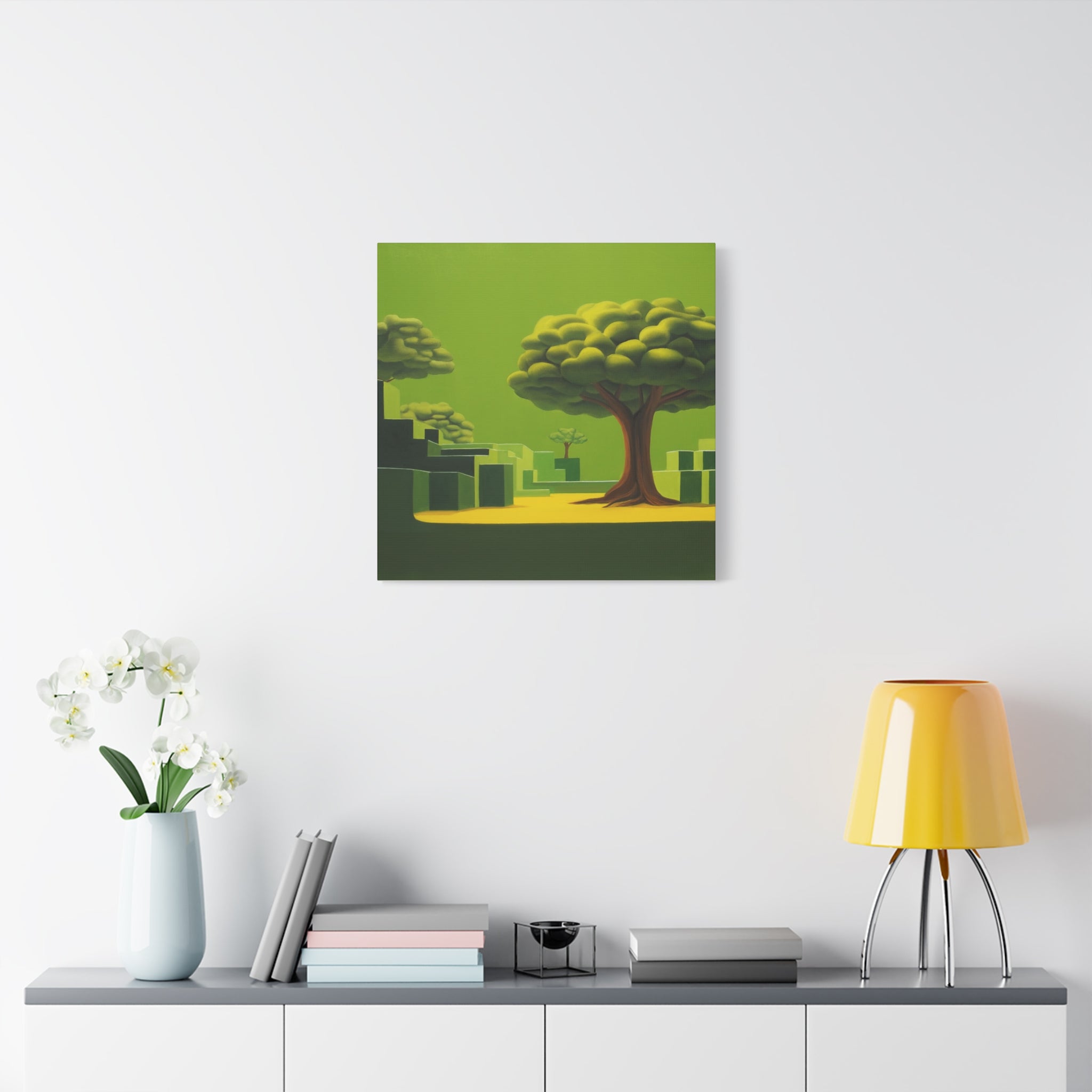Golden Tree -  Contemporary Abstract Canvas Print  Young Asian Artist