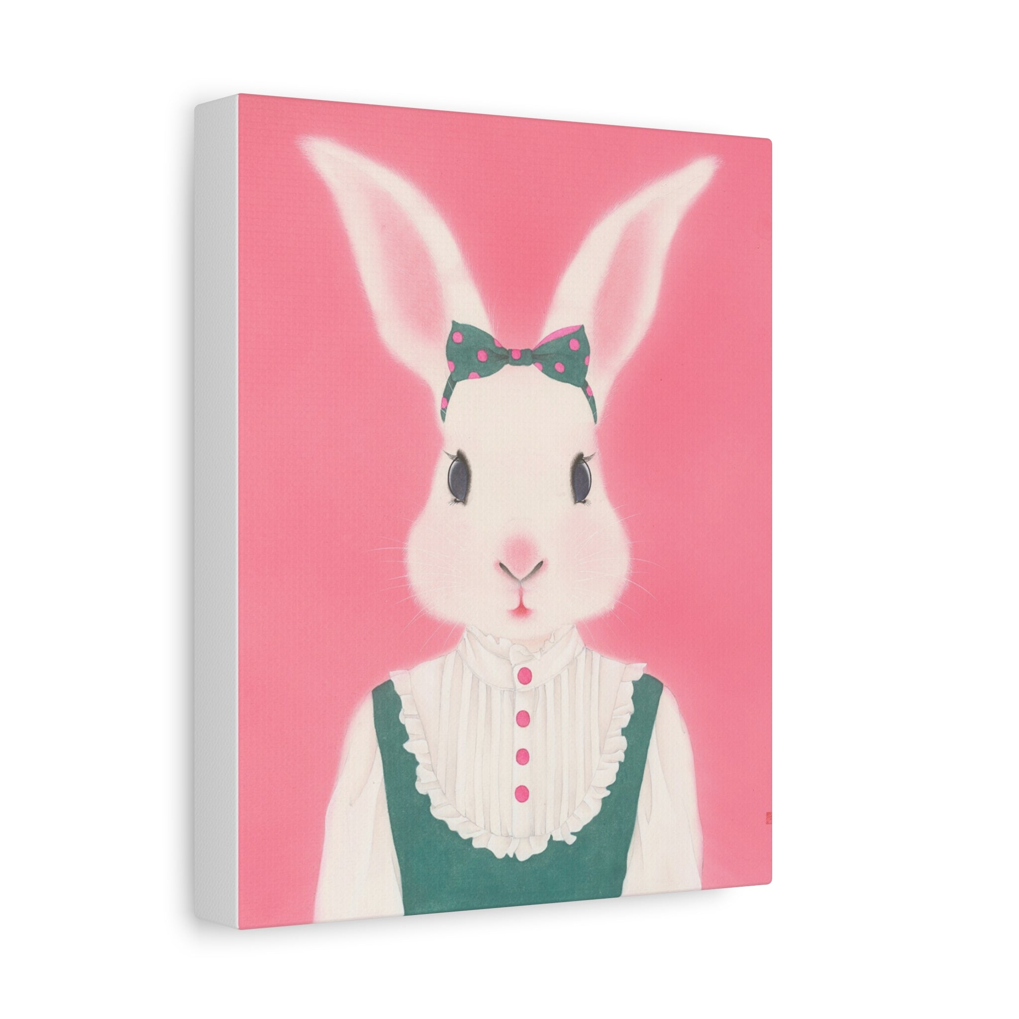 Cute Rabbit Chinese  Contemporary watercolor painting - Canvas Print