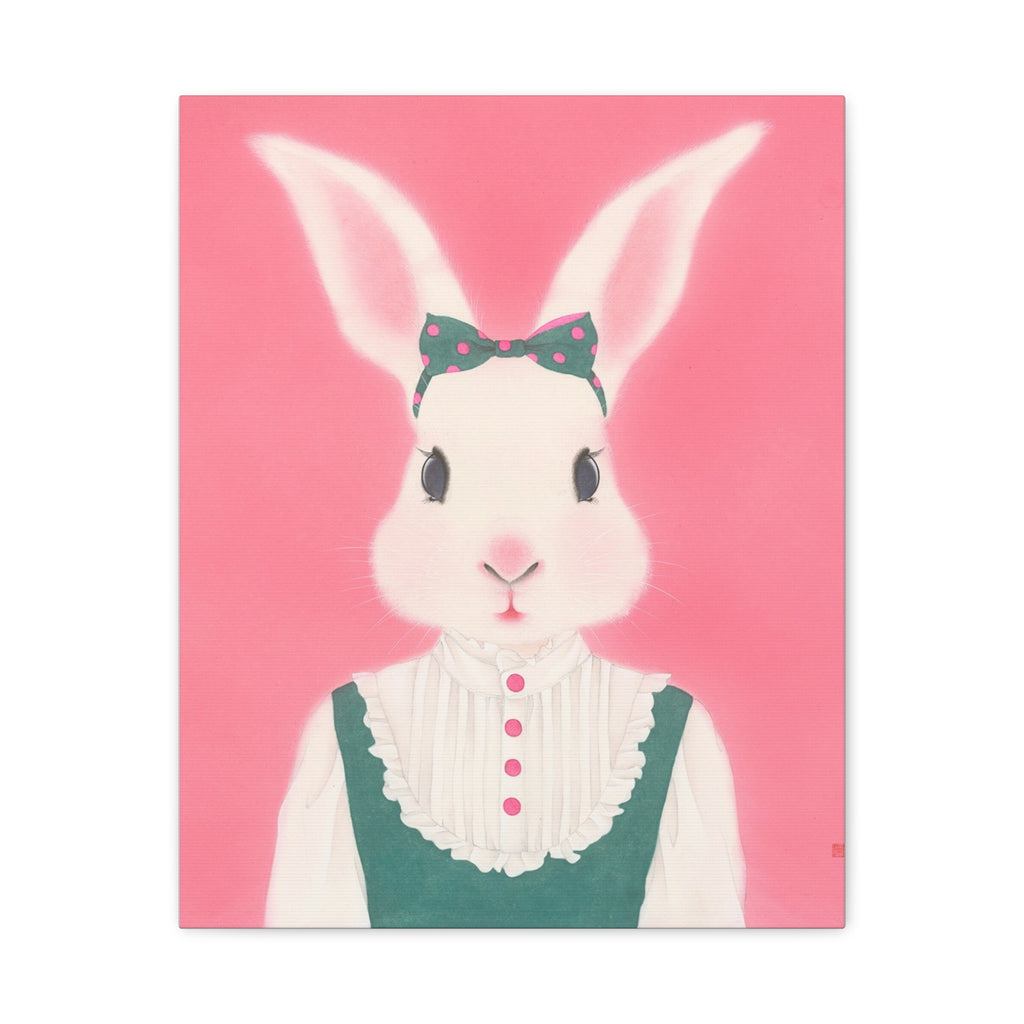 Cute Rabbit Chinese  Contemporary watercolor painting - Canvas Print