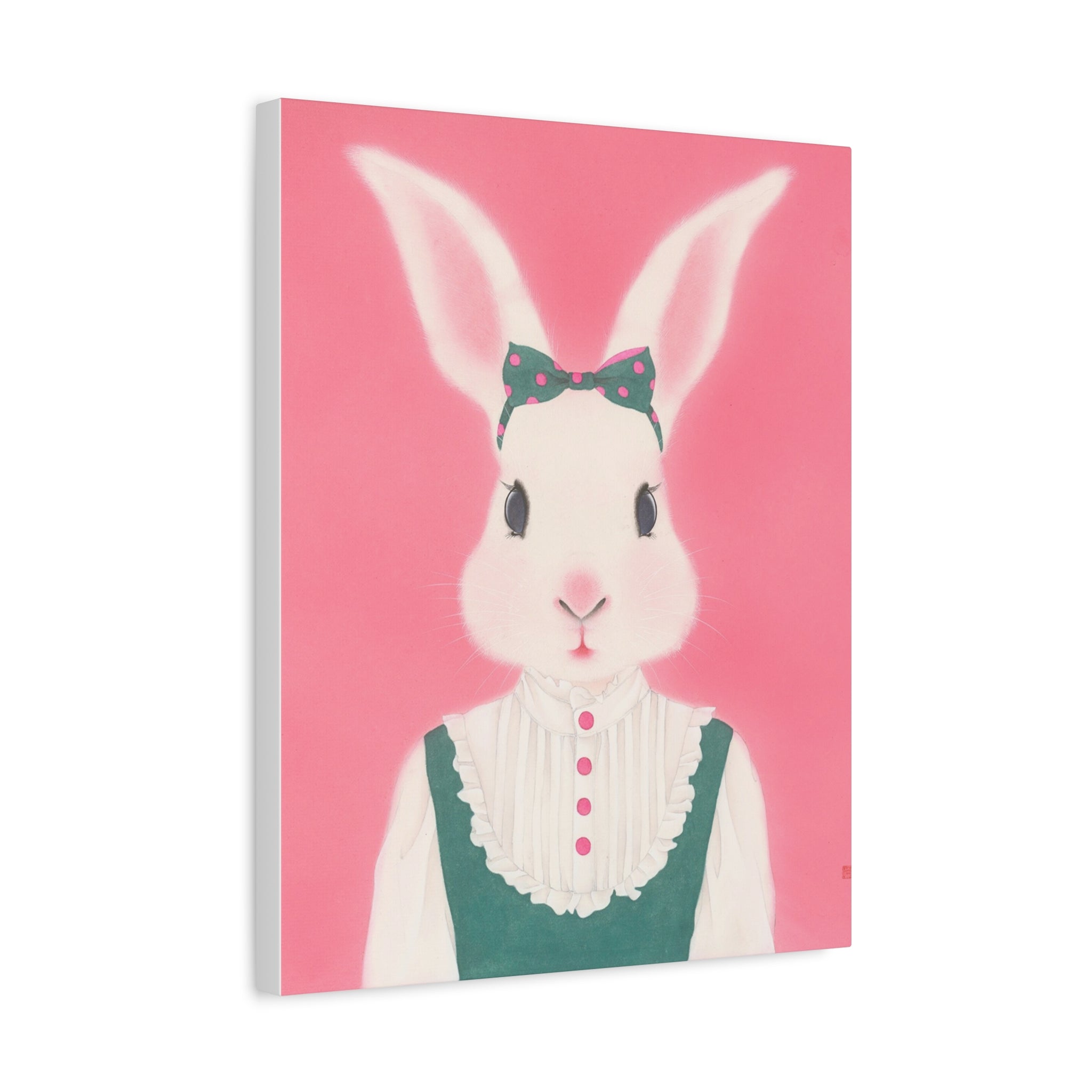 Cute Rabbit Chinese  Contemporary watercolor painting - Canvas Print