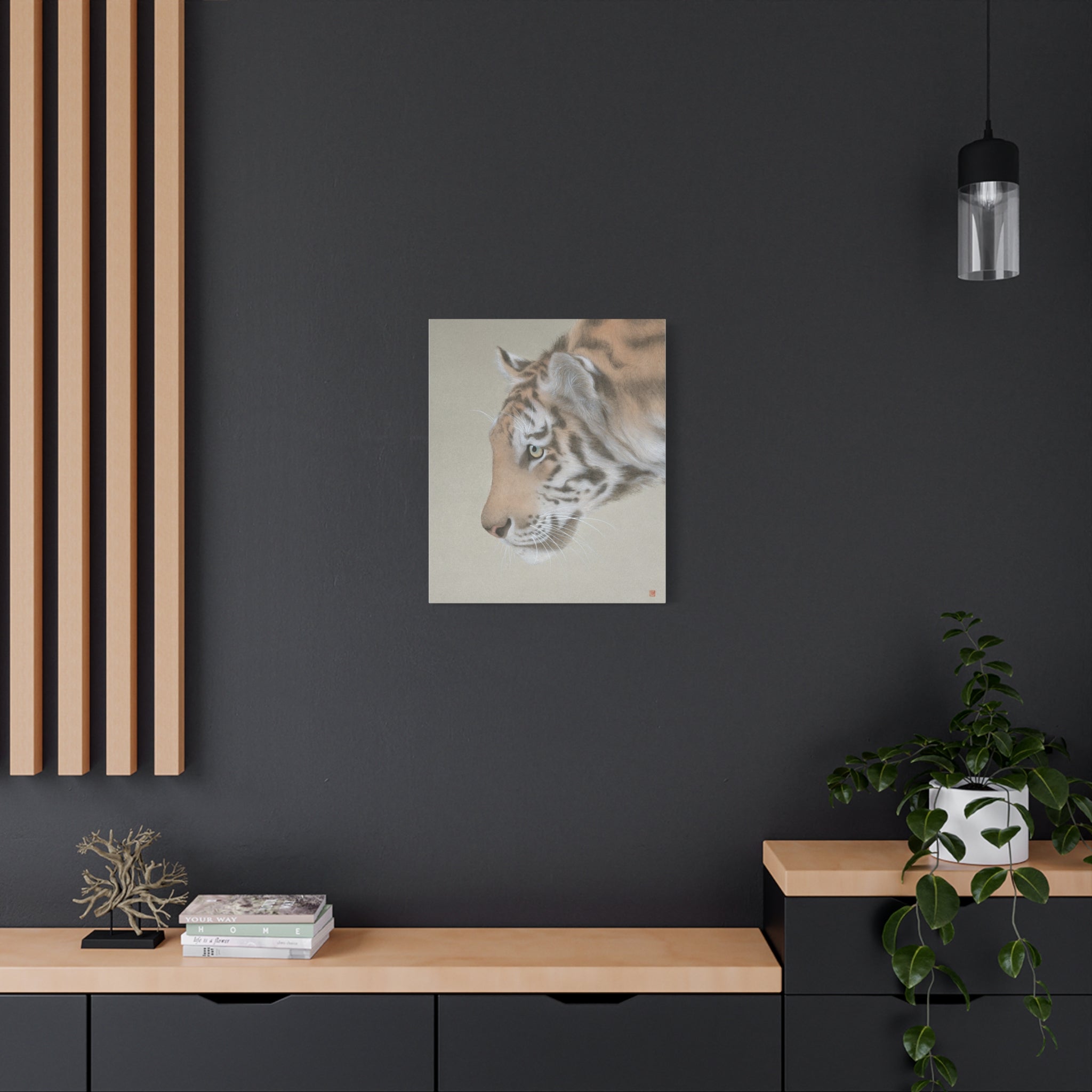 The King-  Chinese  Contemporary watercolor painting - Canvas Print - Gift for year of Horse