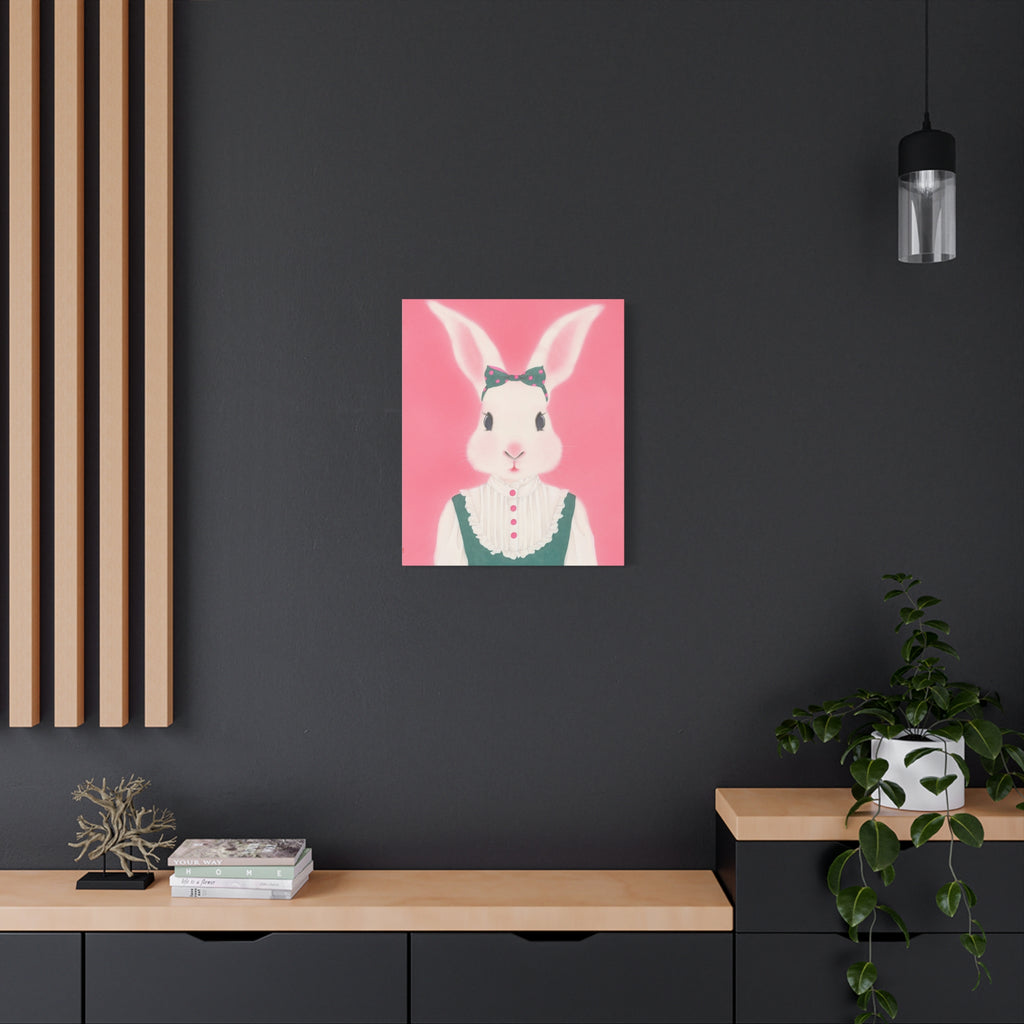 Cute Rabbit Chinese  Contemporary watercolor painting - Canvas Print