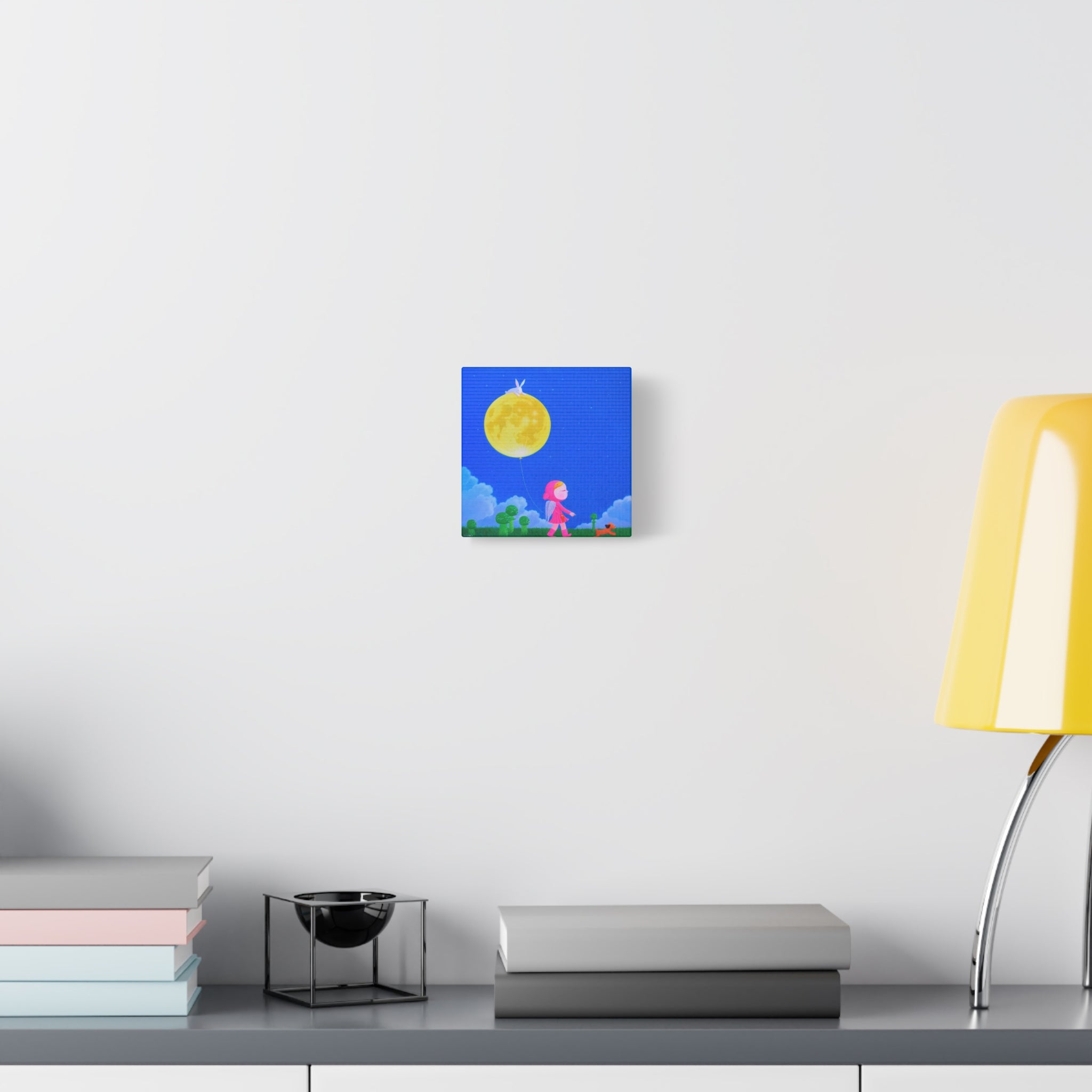 Walking under the moonlight - Chinese Contemporary artist - Canvas Print - Artwork for kids