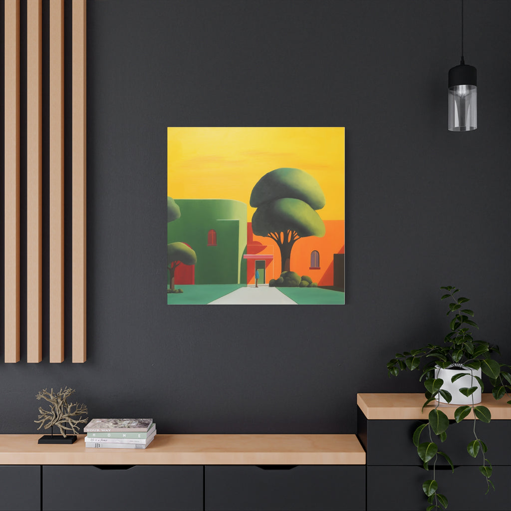 Golden Tree -  Contemporary Abstract Canvas Print  Young Asian Artist