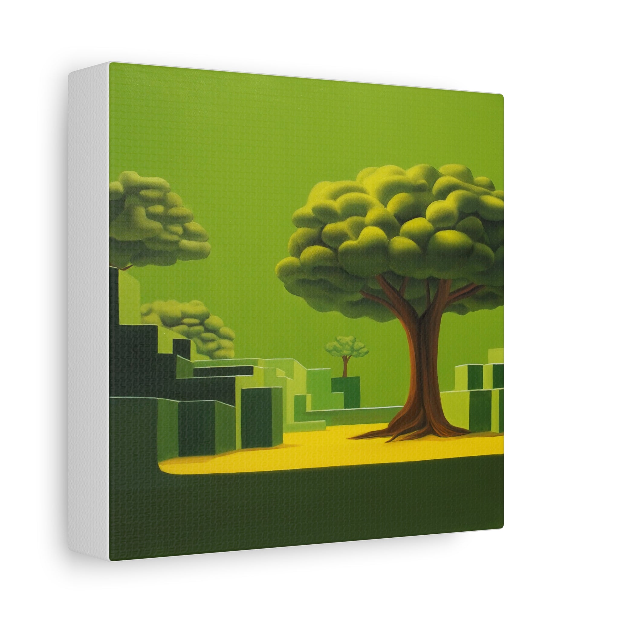 Golden Tree -  Contemporary Abstract Canvas Print  Young Asian Artist