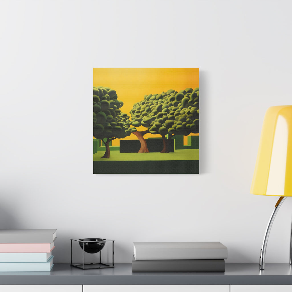 Golden Tree -  Contemporary Abstract Canvas Print  Young Asian Artist