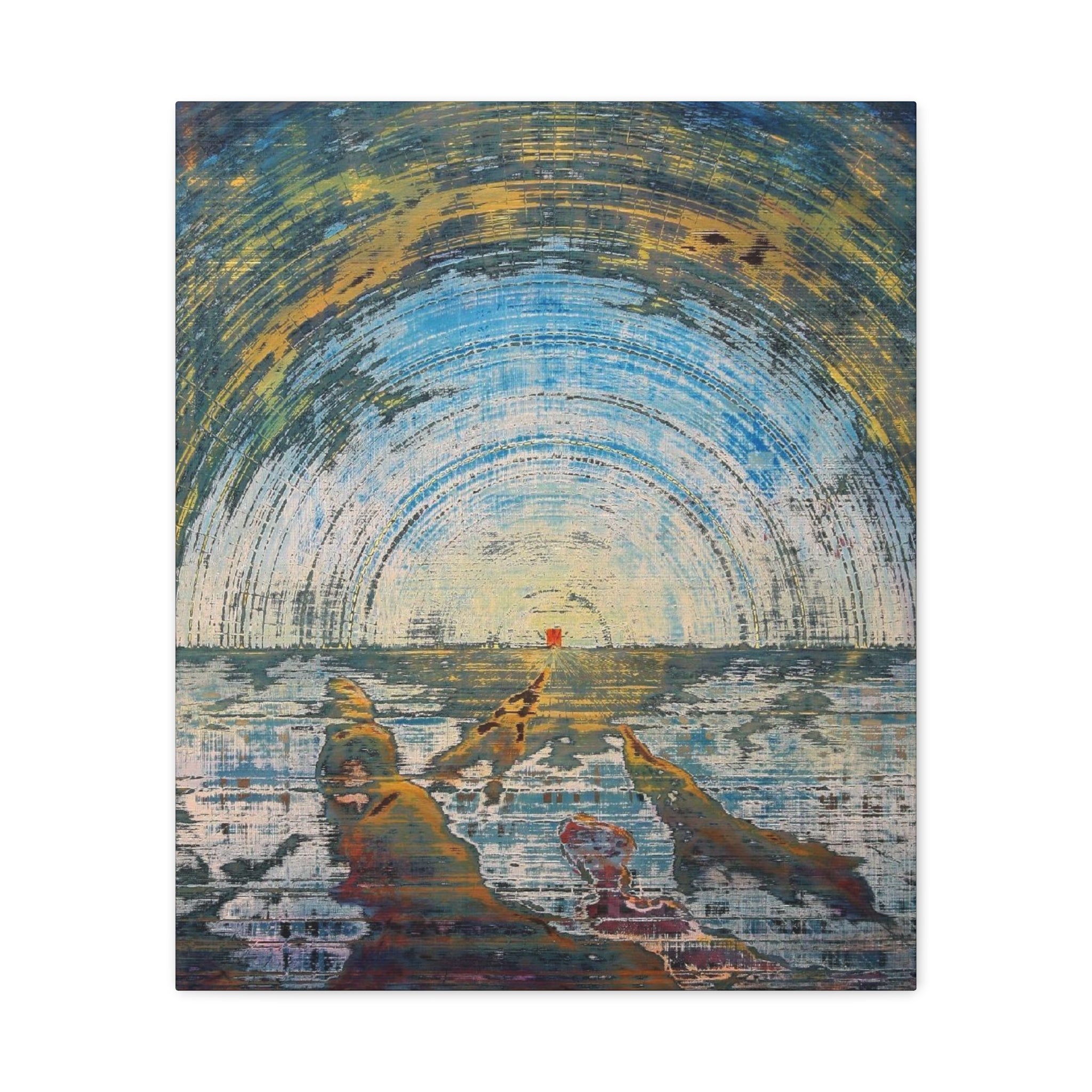 YU - 051219 Abstract Wall Art by Asian Artist Contemporary Home Decor Print-Neutral Modern Art for Living Room or Bedroom