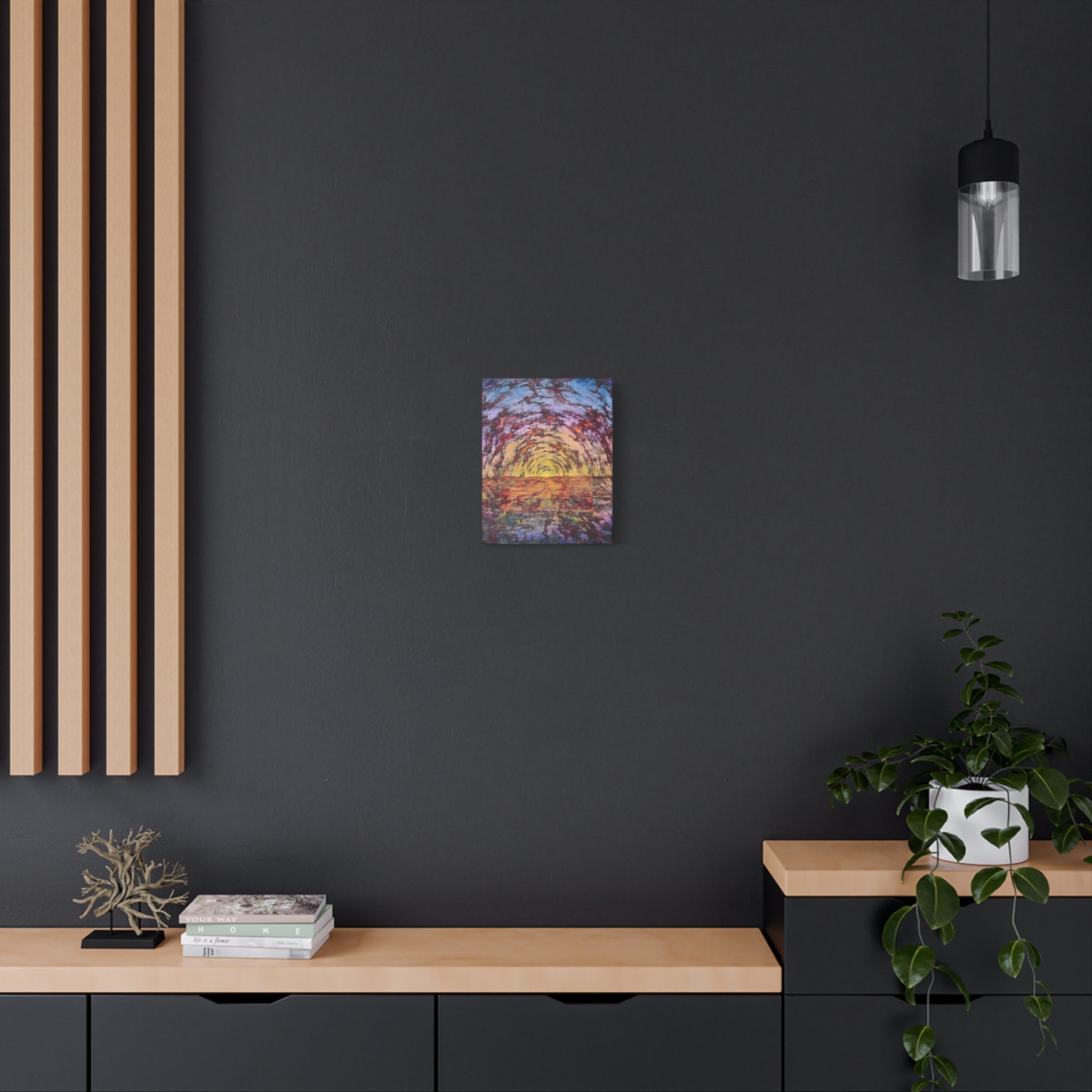 YU - 122322 - Abstract Wall Art by Asian Artist Contemporary Home Decor Print-Neutral Modern Art for Living Room or Bedroom