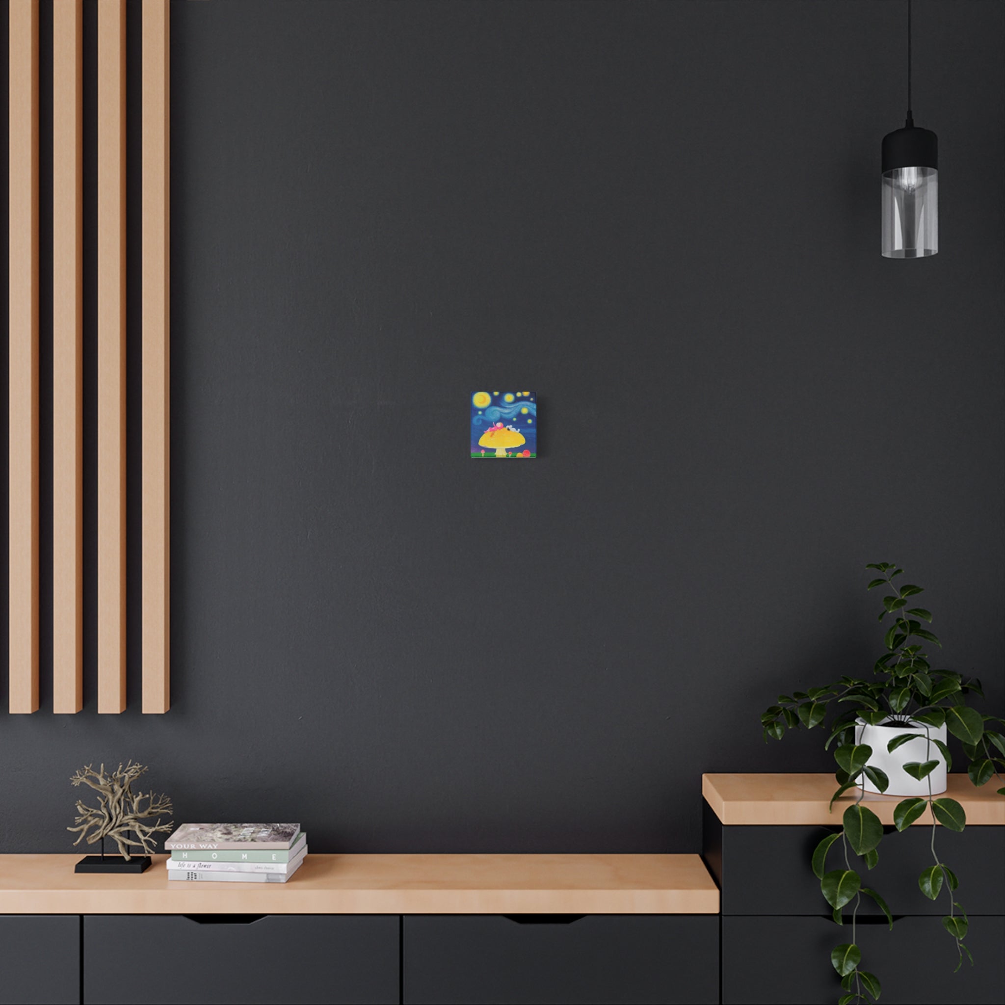 Little Girl with The Starry Night - Chinese Contemporary artist - Canvas Print - Artwork for kids