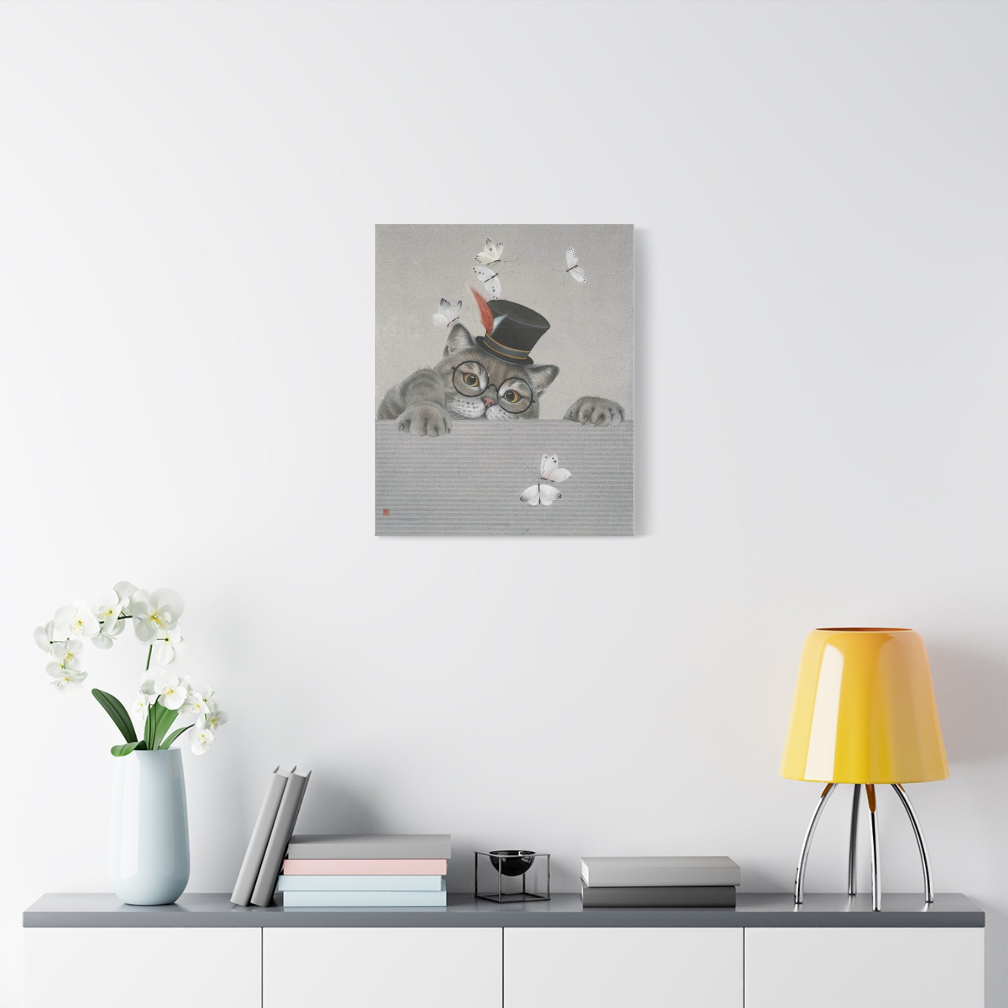 Magic Cat -  Chinese  Contemporary watercolor painting - Canvas Print