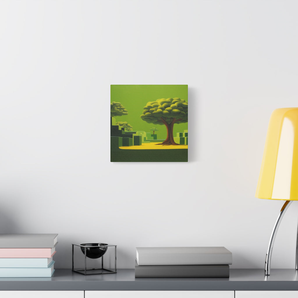 Golden Tree -  Contemporary Abstract Canvas Print  Young Asian Artist