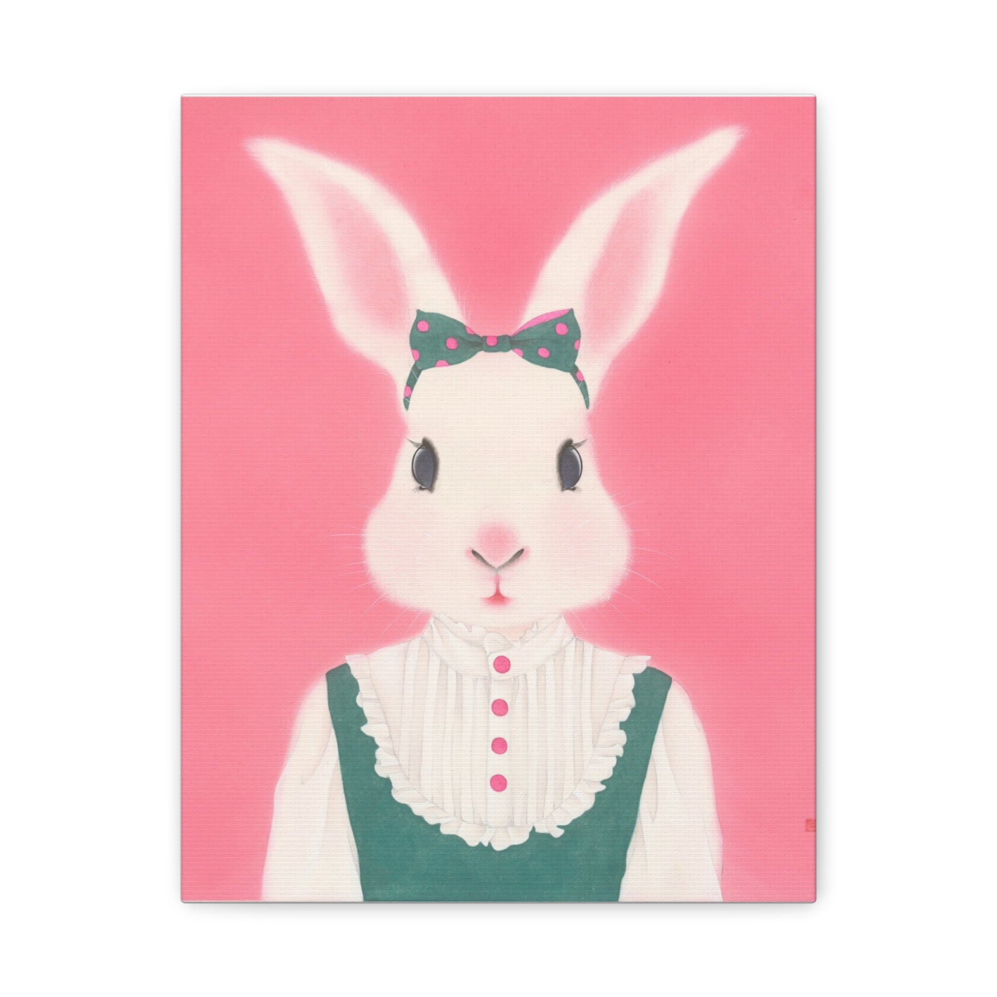Cute Rabbit Chinese  Contemporary watercolor painting - Canvas Print