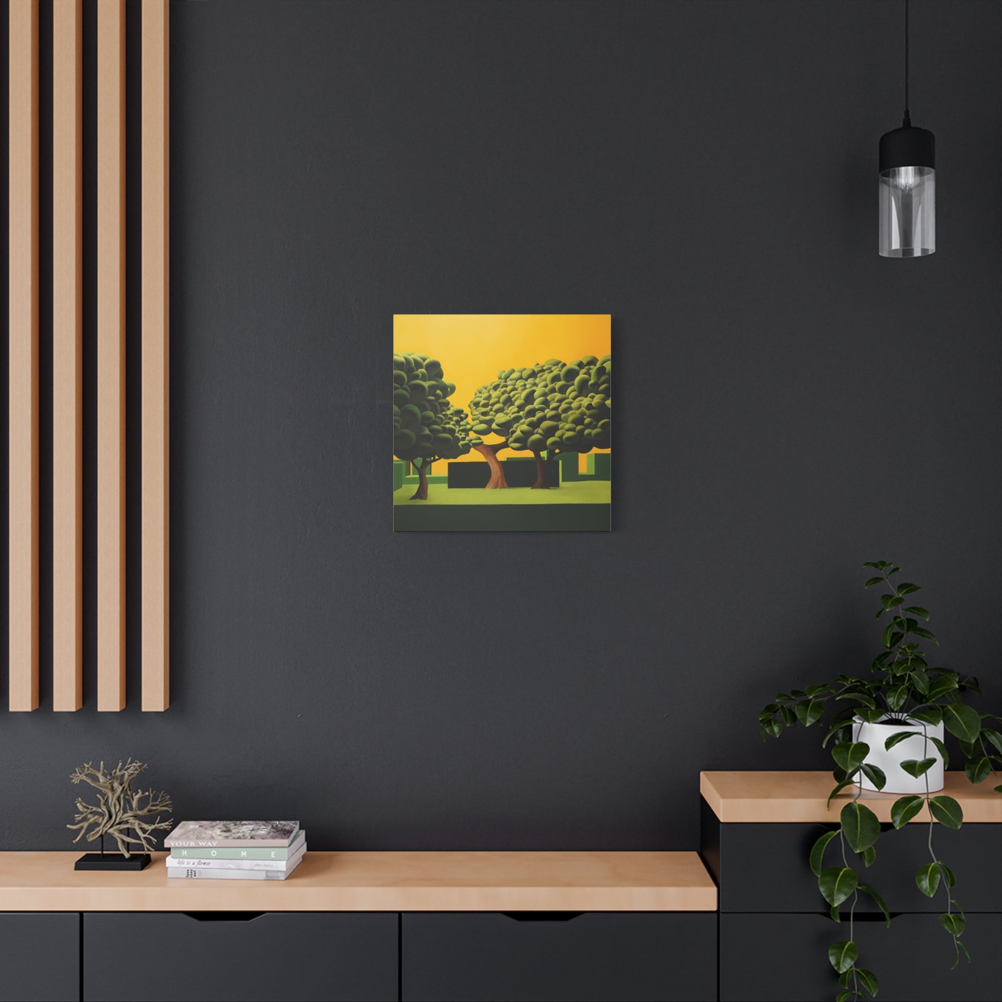Golden Tree -  Contemporary Abstract Canvas Print  Young Asian Artist