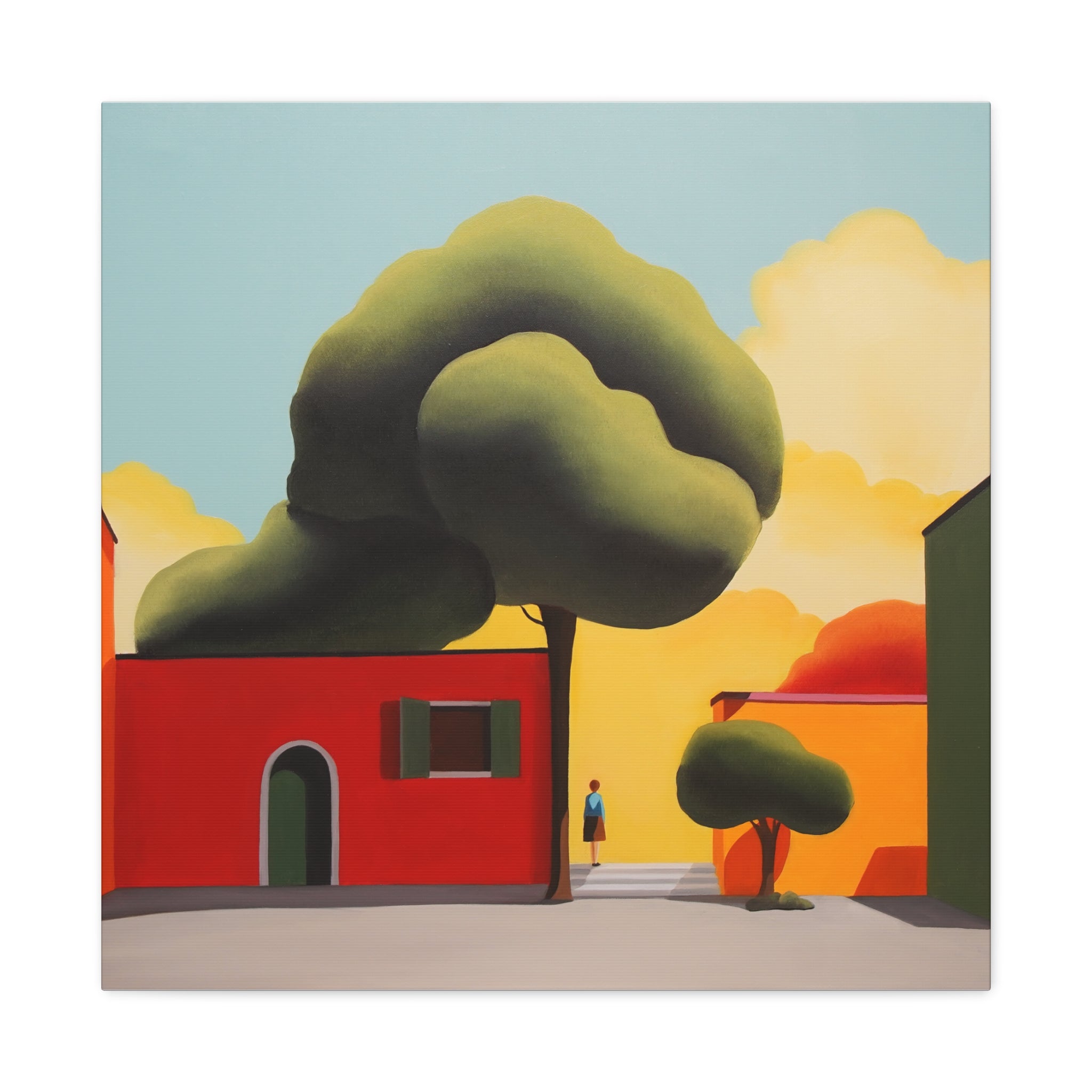 Summer Tree -  Contemporary Abstract Canvas Print  Young Asian Artist