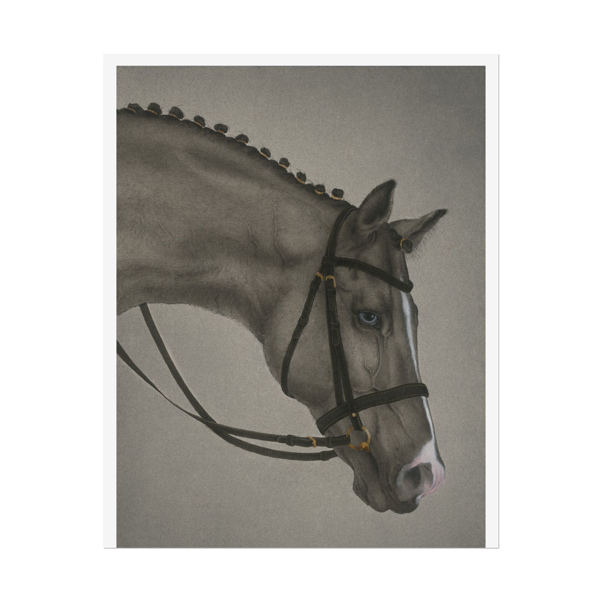 Horse Art Poster, Cute Animal Decor, Christmas Wall Art, Kids Room Decoration, Gift for Animal Lovers