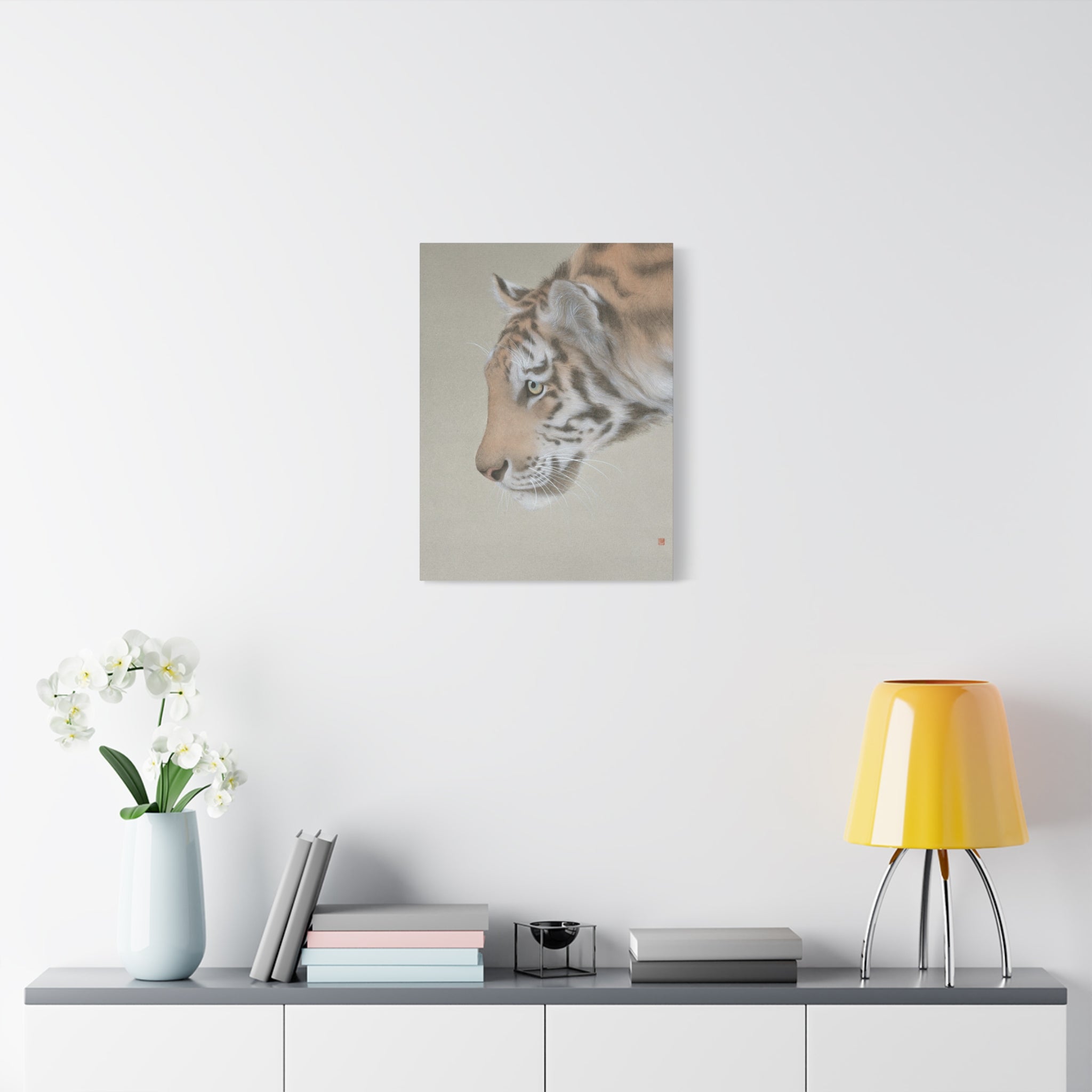 The King-  Chinese  Contemporary watercolor painting - Canvas Print - Gift for year of Horse