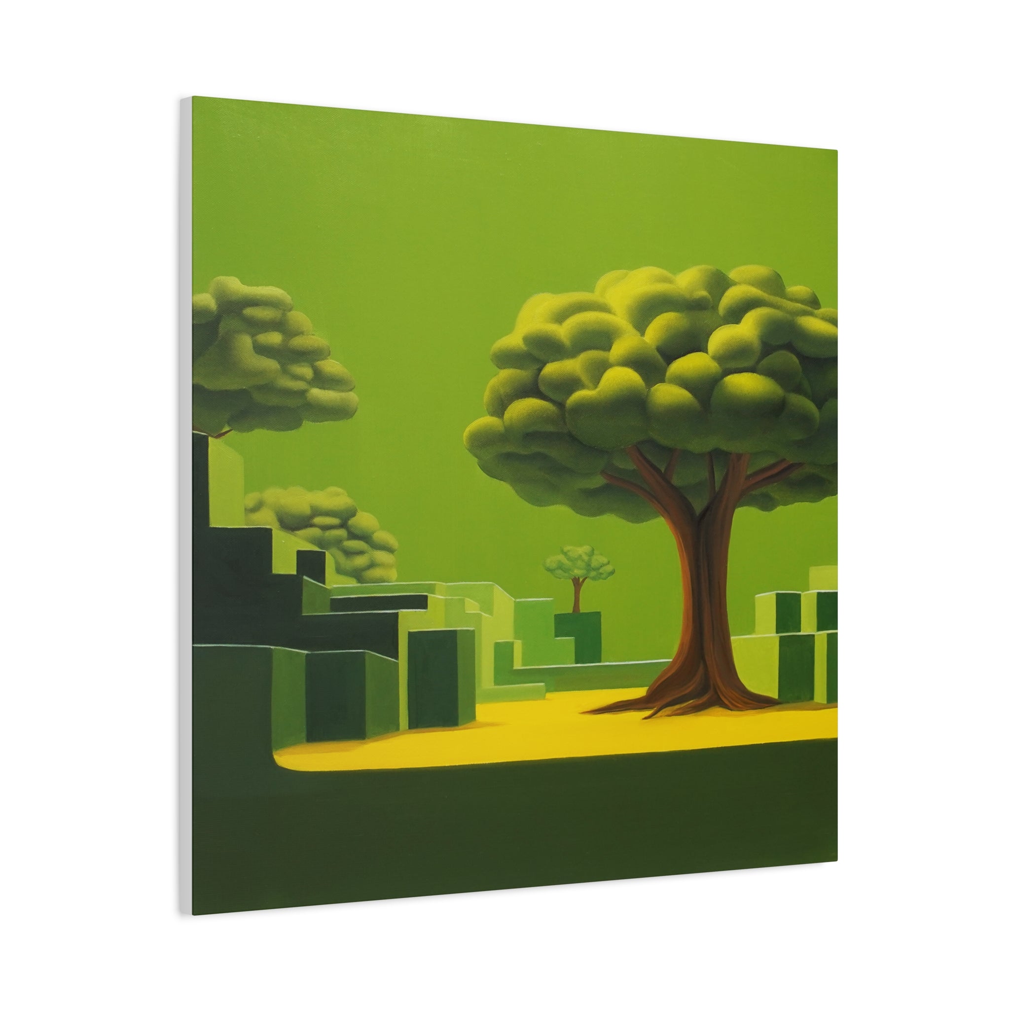 Golden Tree -  Contemporary Abstract Canvas Print  Young Asian Artist