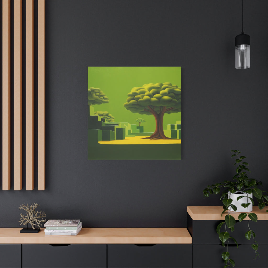 Golden Tree -  Contemporary Abstract Canvas Print  Young Asian Artist