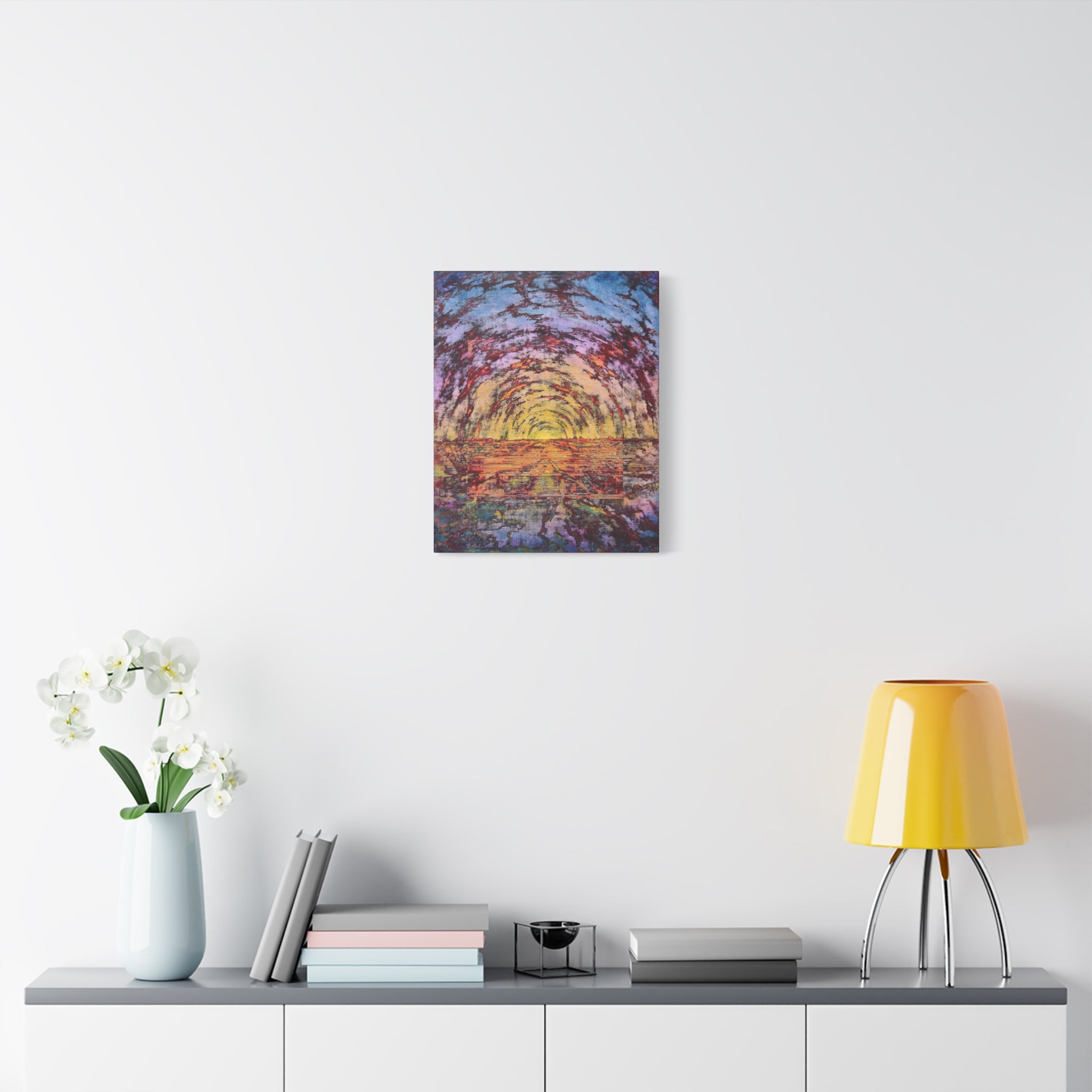 YU - 122322 - Abstract Wall Art by Asian Artist Contemporary Home Decor Print-Neutral Modern Art for Living Room or Bedroom