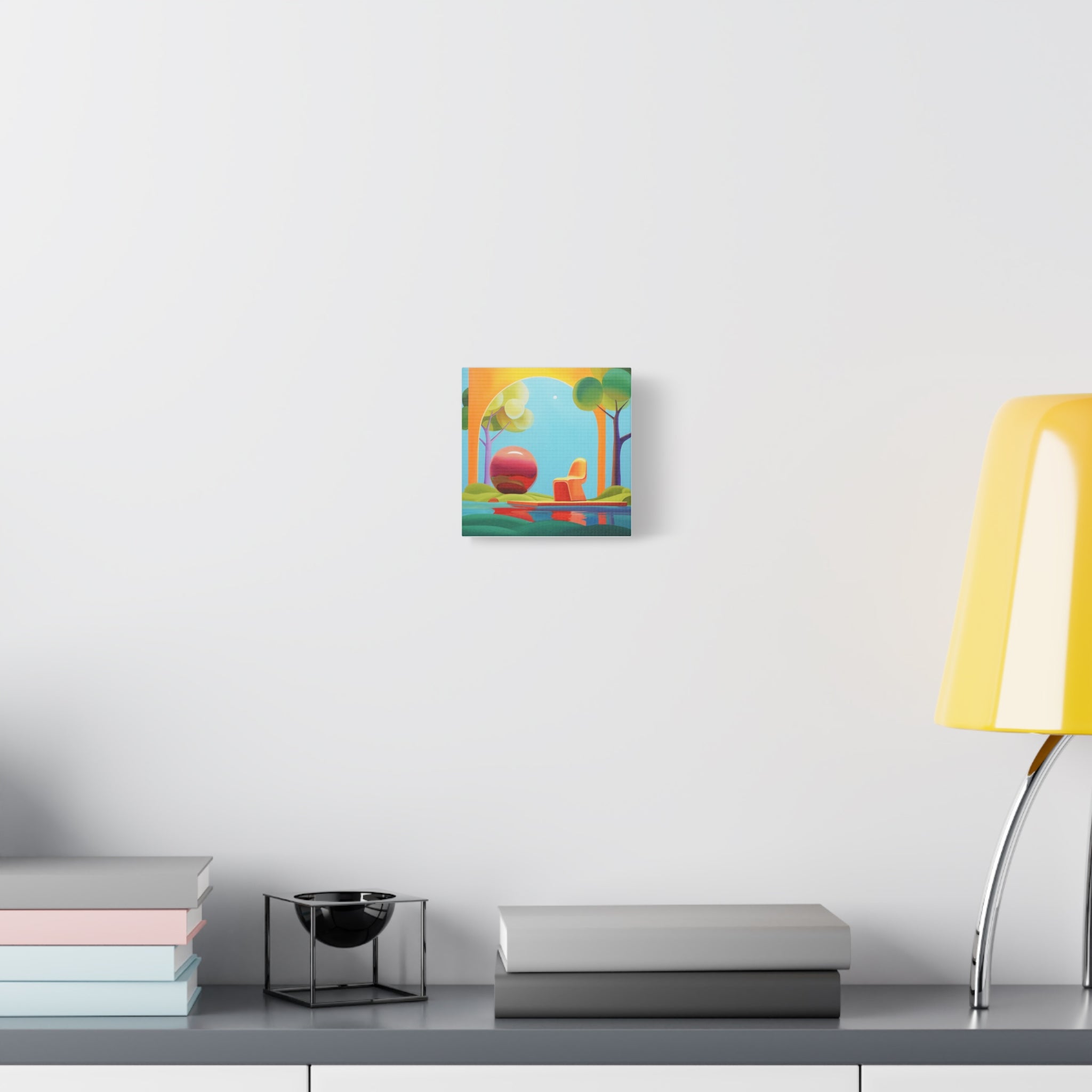 Red Ball -  Contemporary Abstract Canvas Print  Young Asian Artist