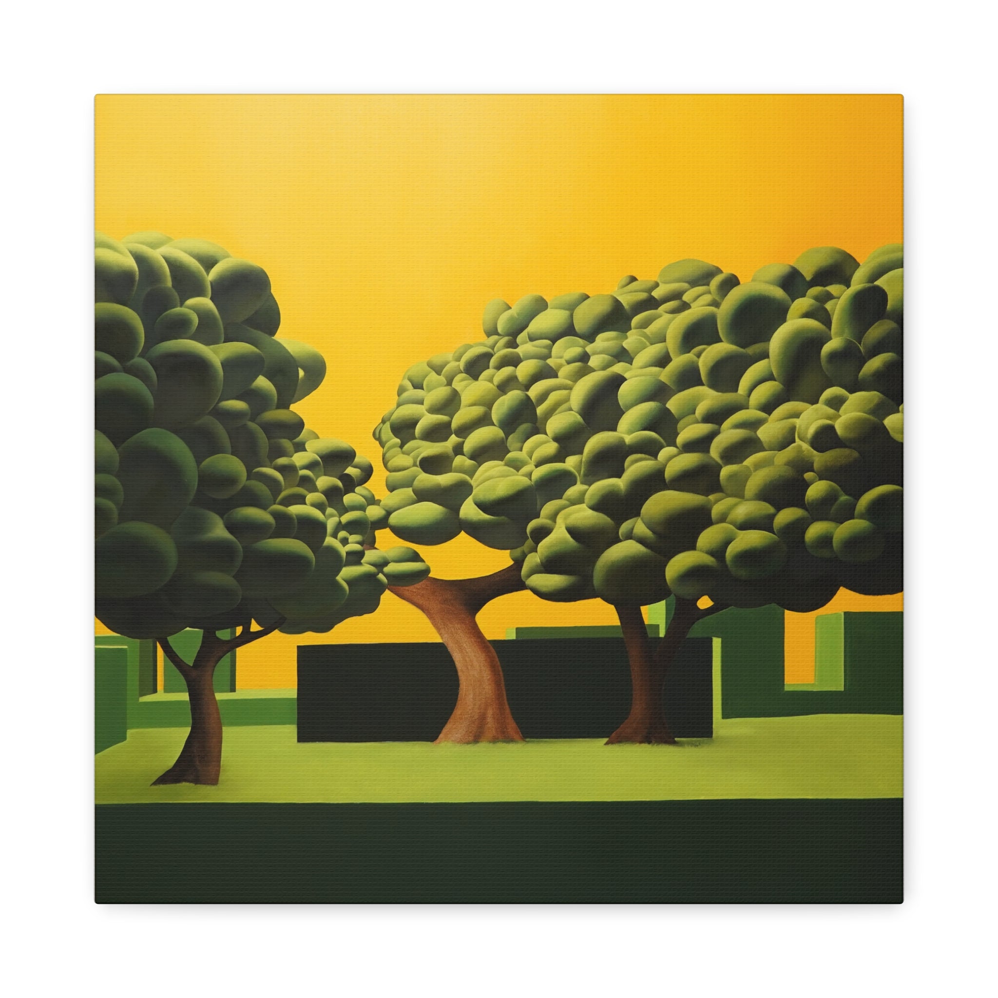 Golden Tree -  Contemporary Abstract Canvas Print  Young Asian Artist