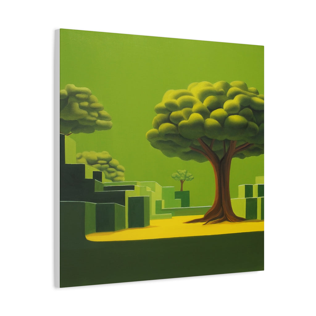 Golden Tree -  Contemporary Abstract Canvas Print  Young Asian Artist
