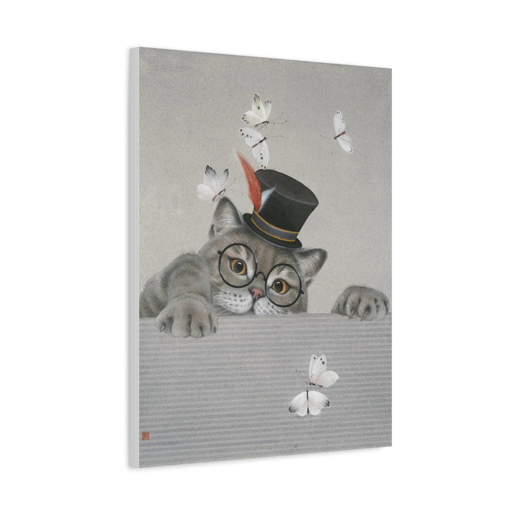 Magic Cat -  Chinese  Contemporary watercolor painting - Canvas Print