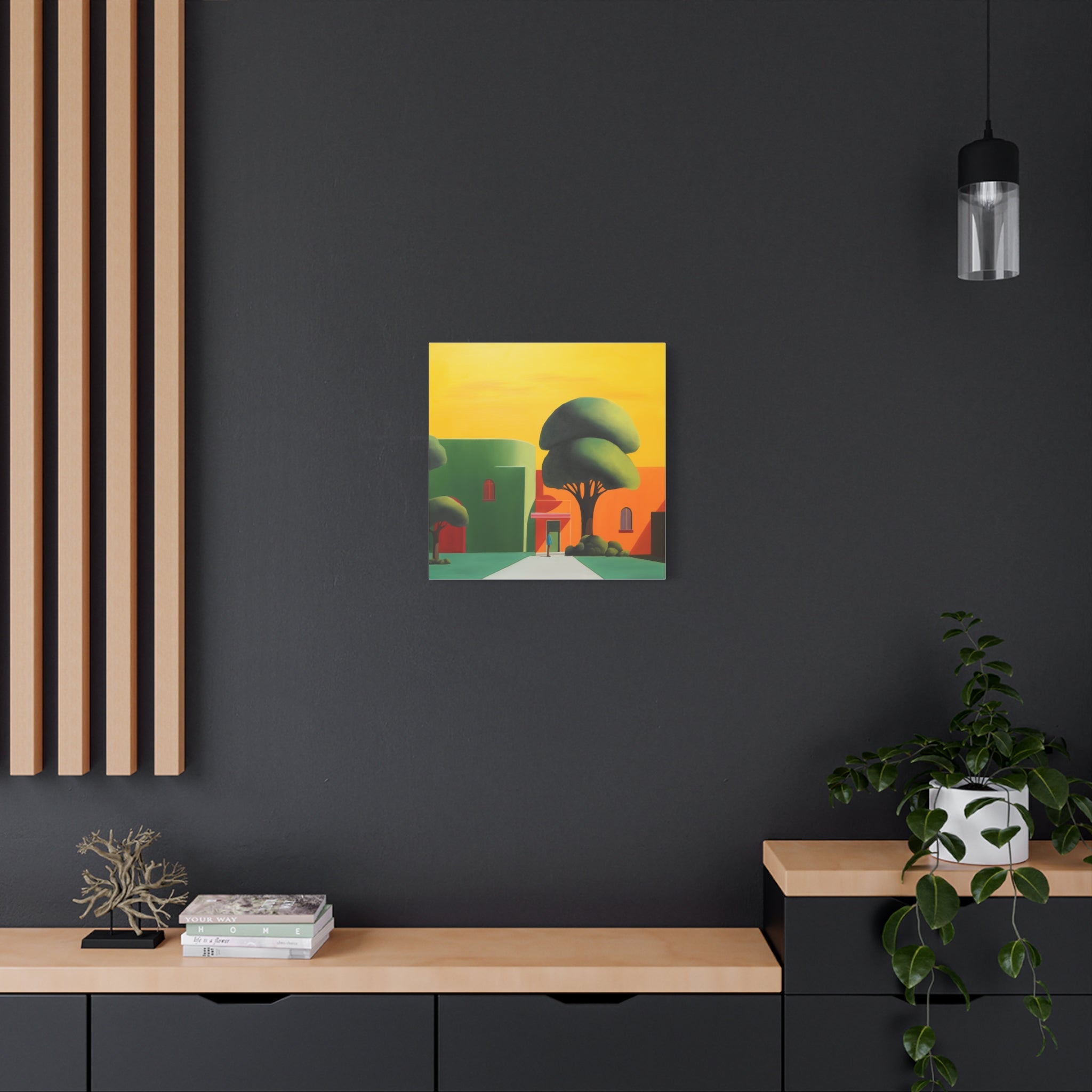 Golden Tree -  Contemporary Abstract Canvas Print  Young Asian Artist