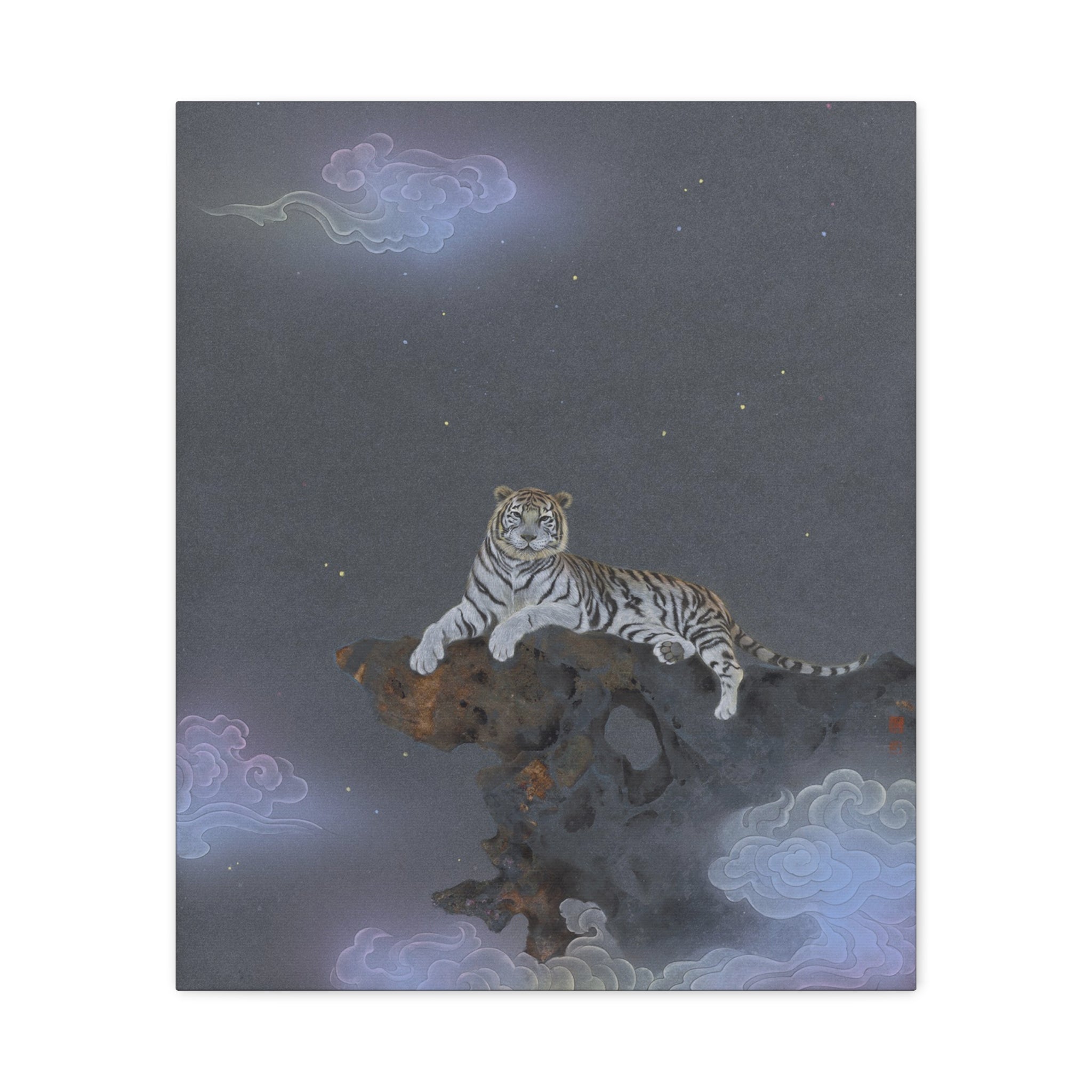 The King -  Chinese  Contemporary watercolor painting - Canvas Print - Gift for Chinese New Year