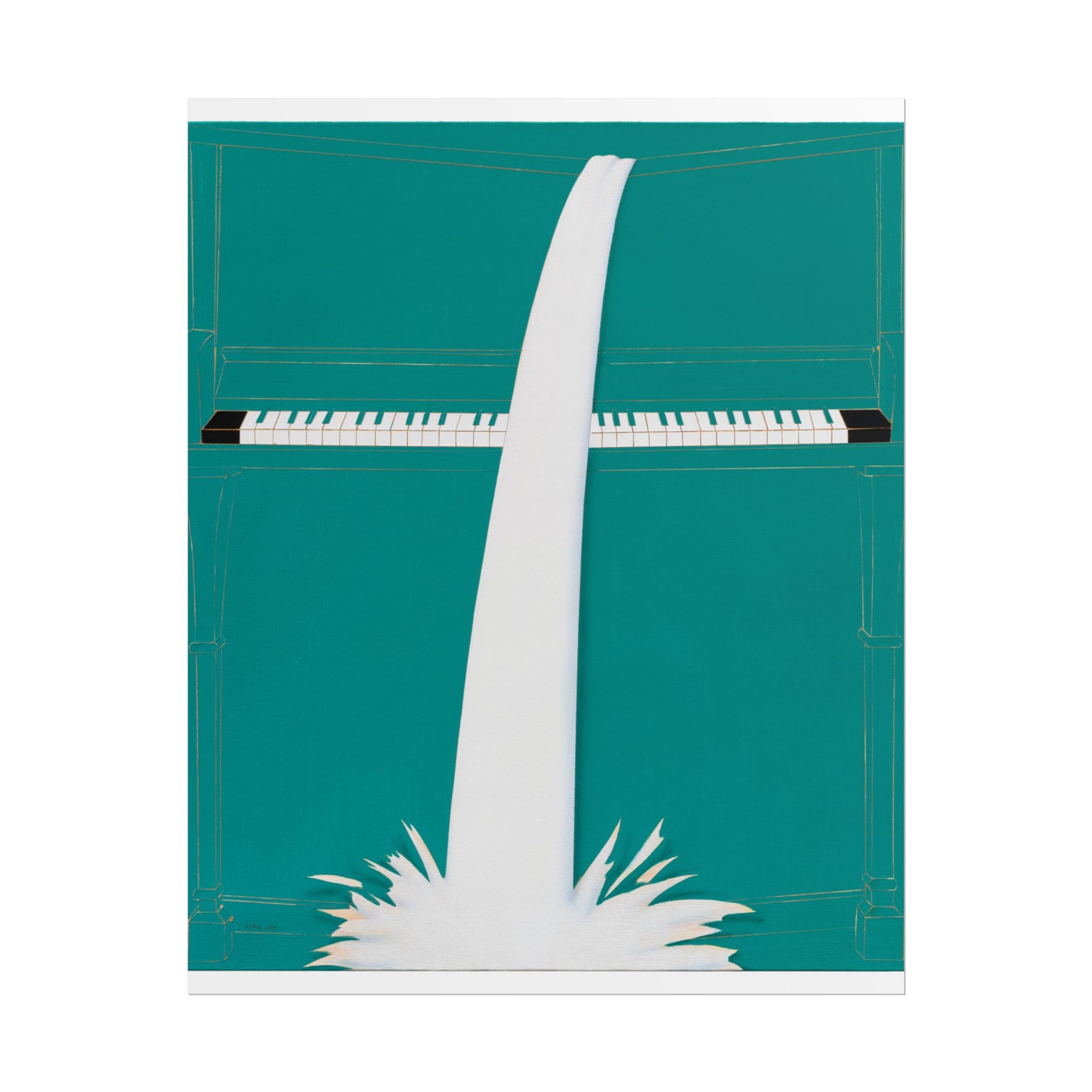 Piano  Art Poster,  Chinese Contemporary artist - Canvas Print - Artwork for new home