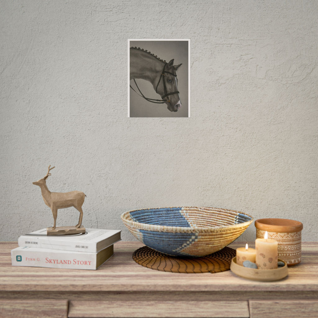 Horse Art Poster, Cute Animal Decor, Christmas Wall Art, Kids Room Decoration, Gift for Animal Lovers