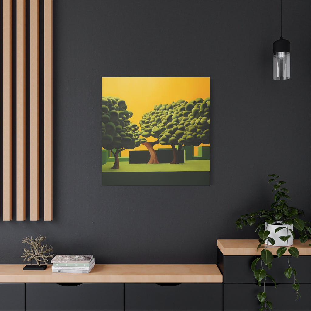 Golden Tree -  Contemporary Abstract Canvas Print  Young Asian Artist