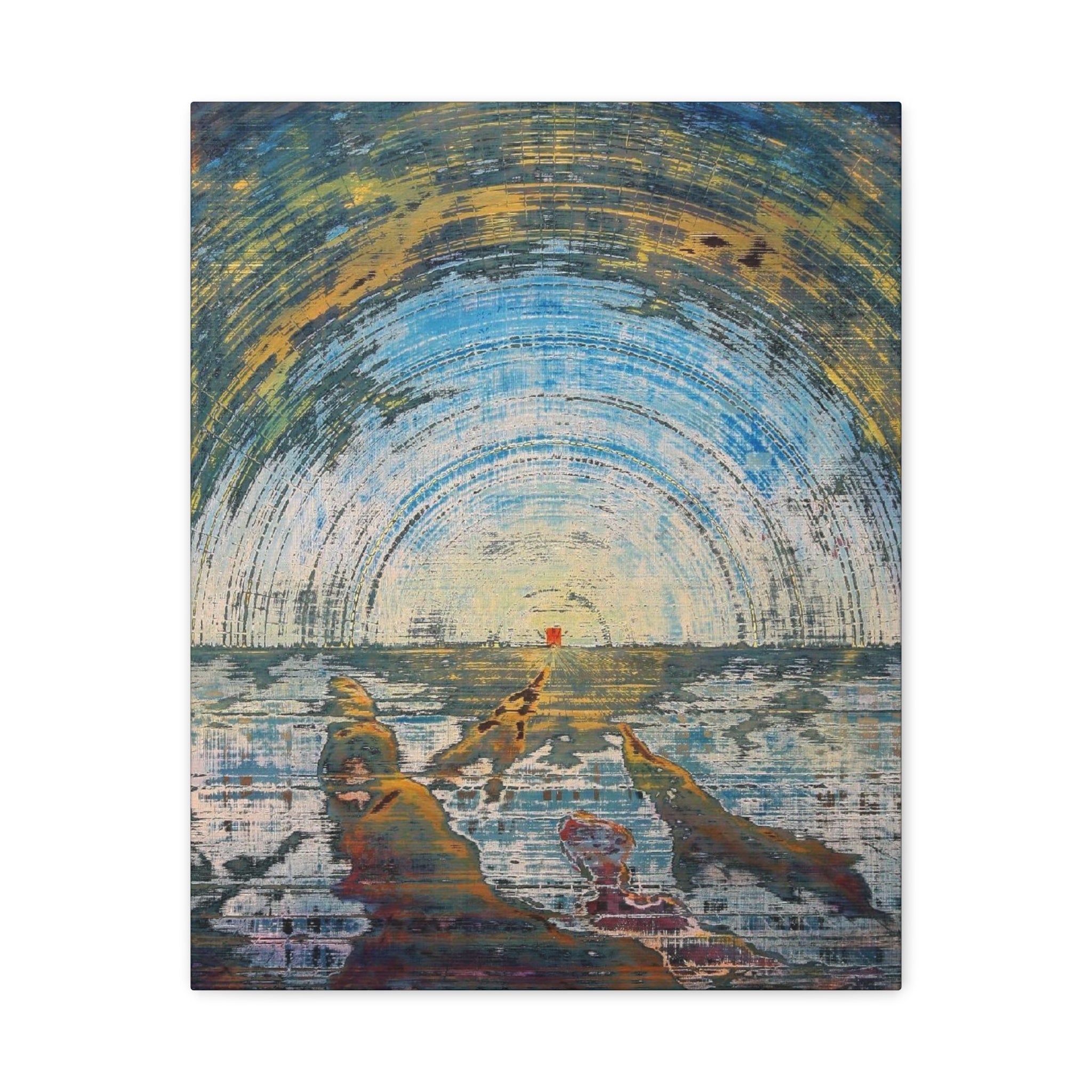 YU - 051219 Abstract Wall Art by Asian Artist Contemporary Home Decor Print-Neutral Modern Art for Living Room or Bedroom