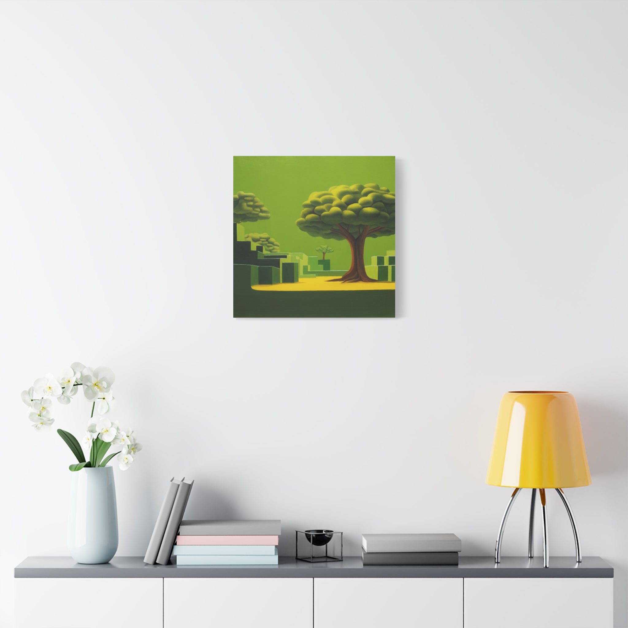Golden Tree -  Contemporary Abstract Canvas Print  Young Asian Artist