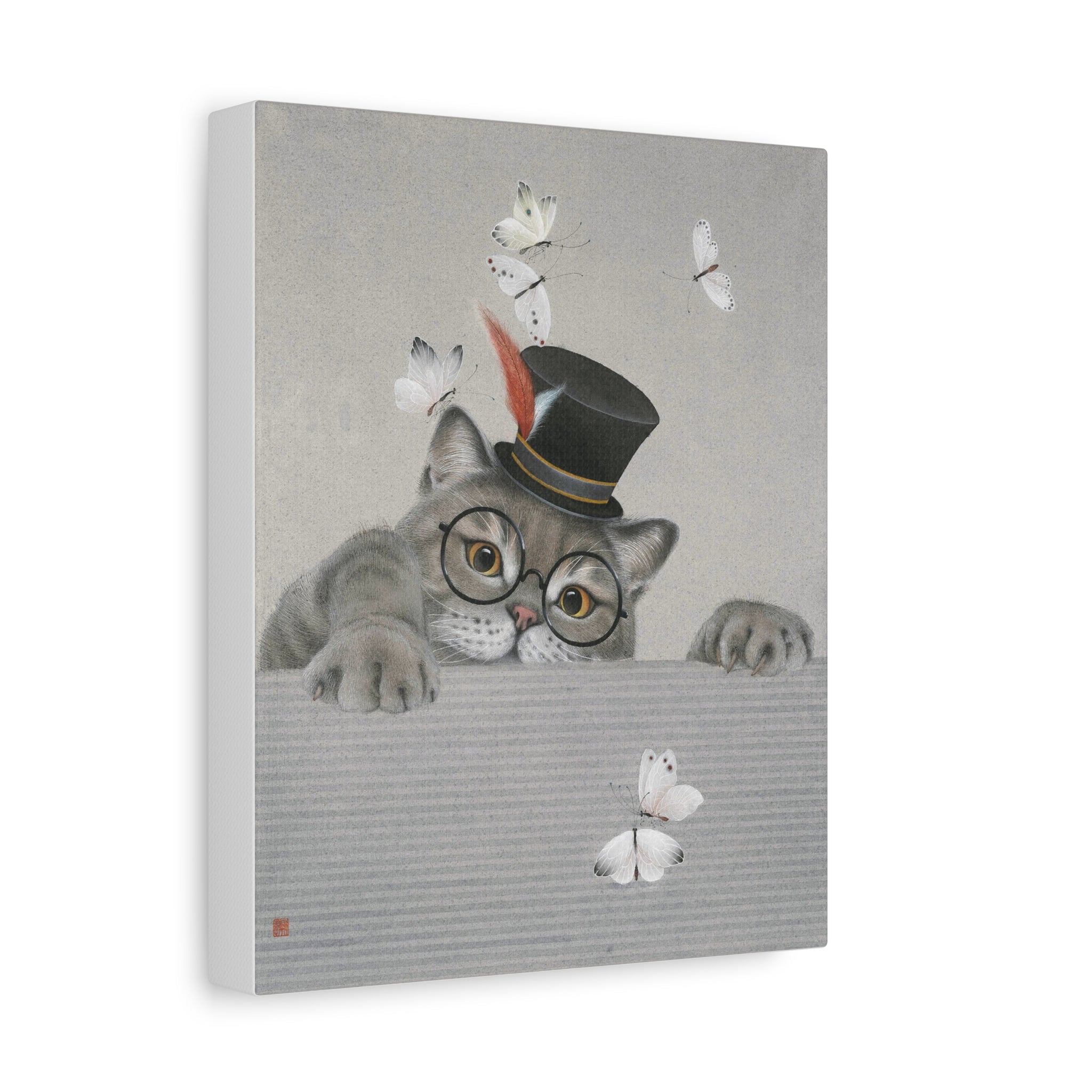 Magic Cat -  Chinese  Contemporary watercolor painting - Canvas Print