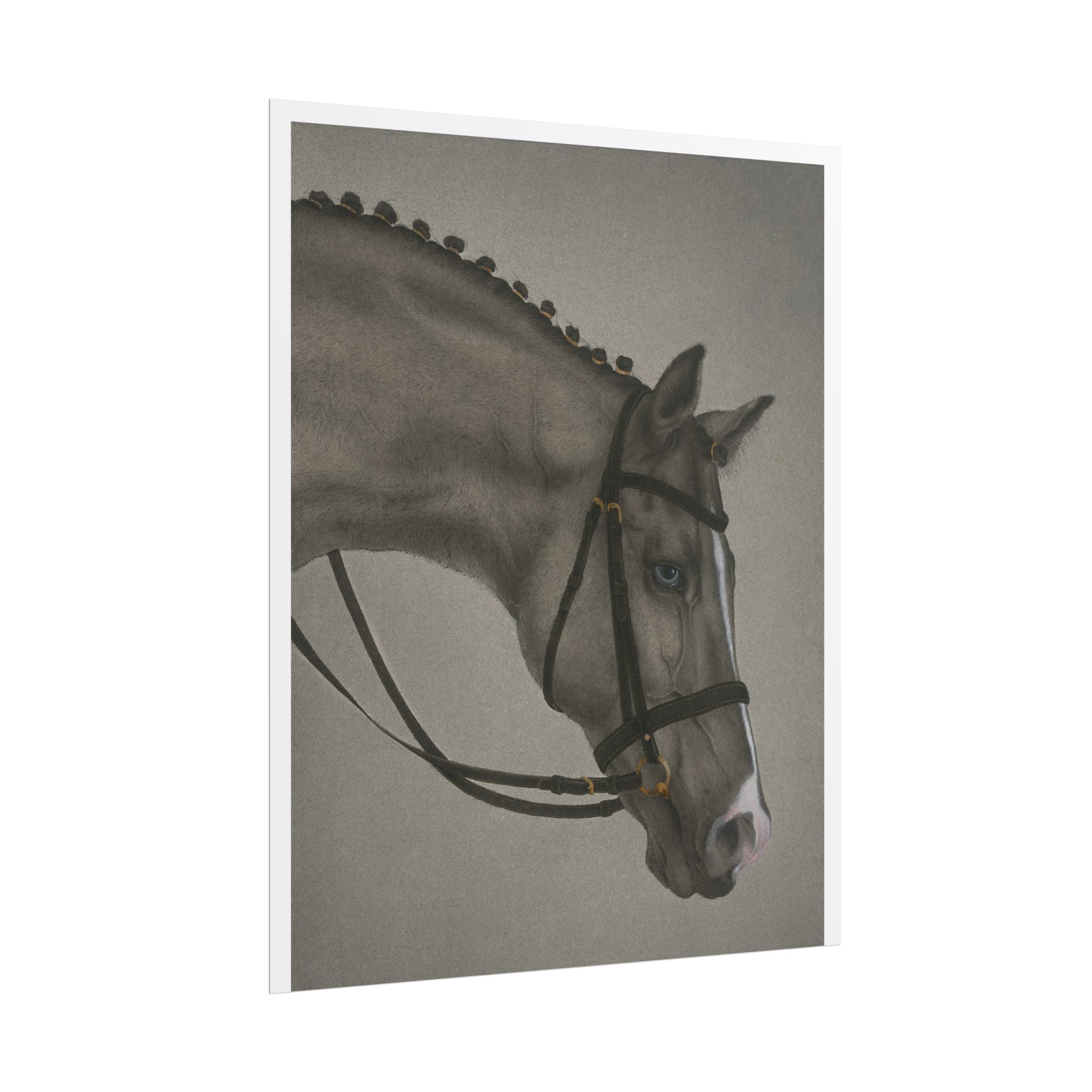 Horse Art Poster, Cute Animal Decor, Christmas Wall Art, Kids Room Decoration, Gift for Animal Lovers
