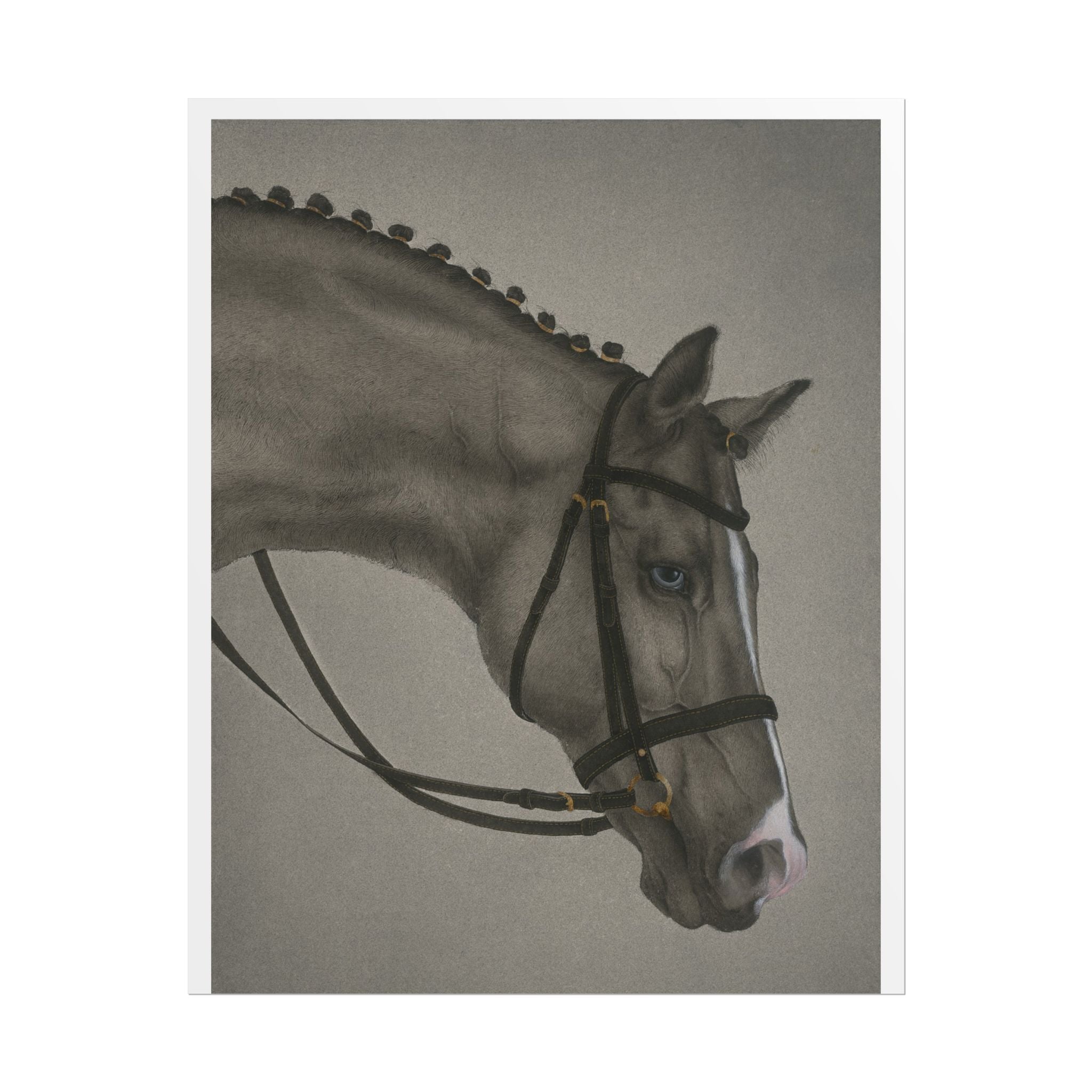 Horse Art Poster, Cute Animal Decor, Christmas Wall Art, Kids Room Decoration, Gift for Animal Lovers