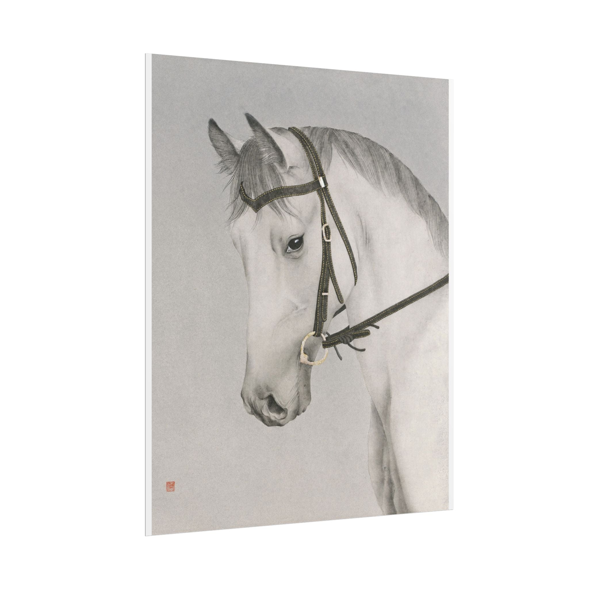 Horse Art Poster, Cute Animal Decor, Christmas Wall Art, Kids Room Decoration, Gift for Animal Lovers