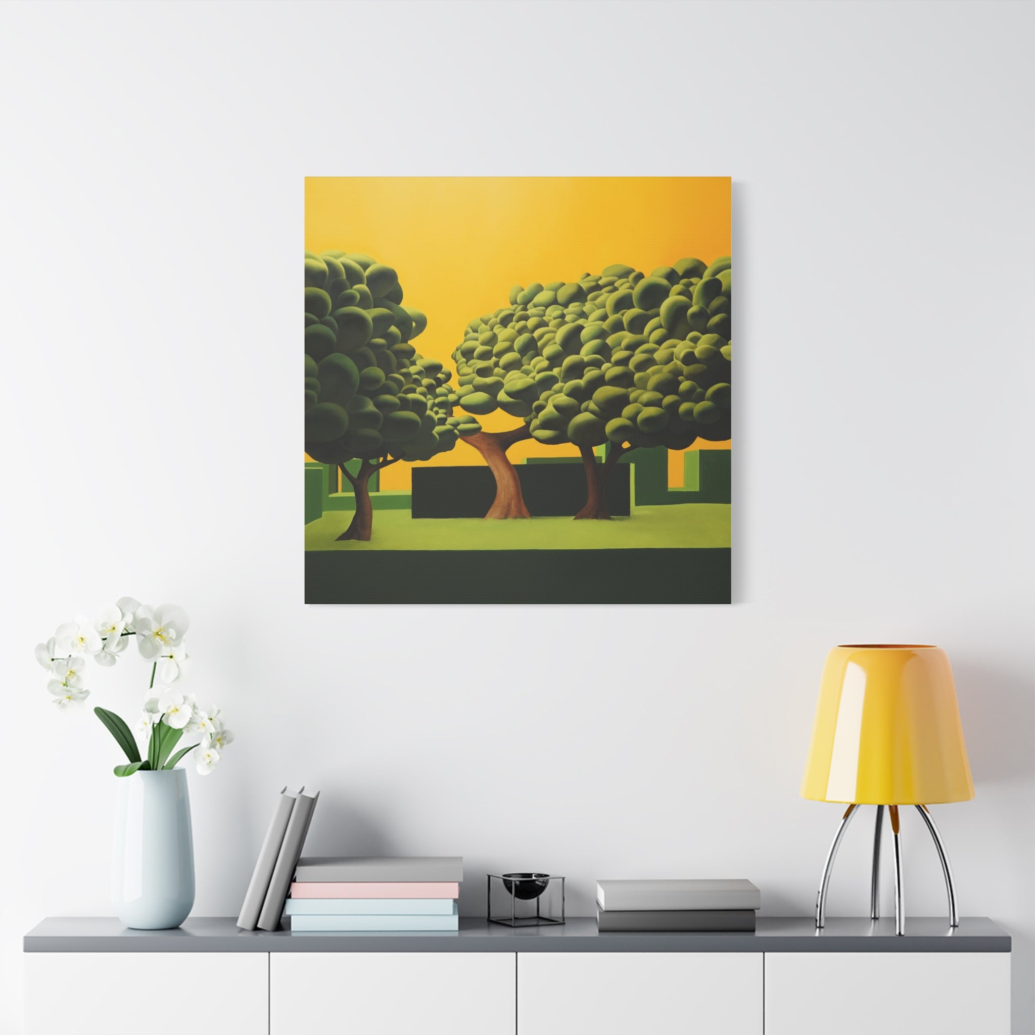 Golden Tree -  Contemporary Abstract Canvas Print  Young Asian Artist