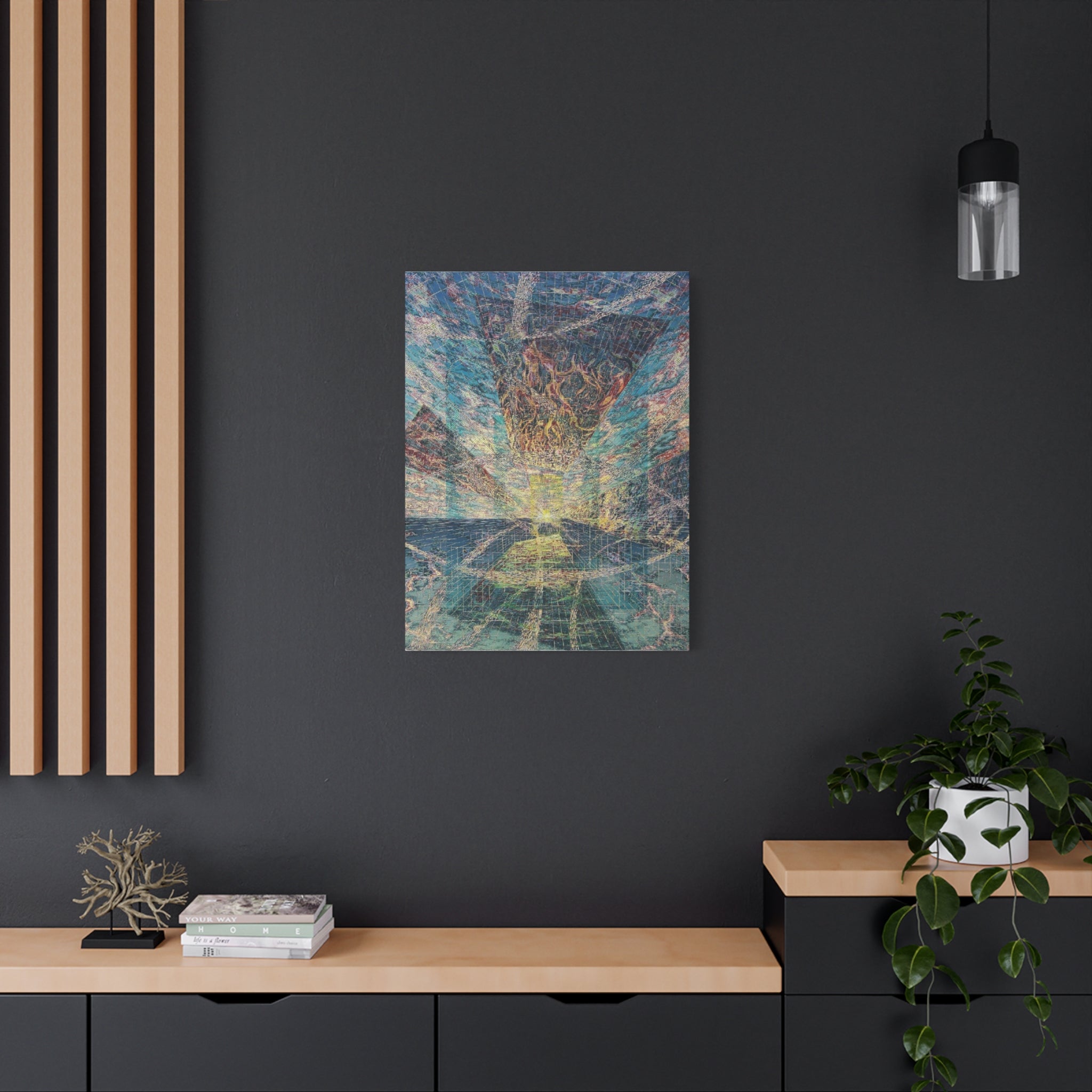 YU - 082119 - Abstract Wall Art by Asian Artist Contemporary Home Decor Print-Neutral Modern Art for Living Room or Bedroom